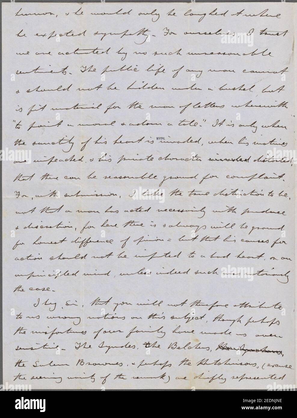 Oliver, Peter, ALS to NH. May 9, 1851 Stock Photo
