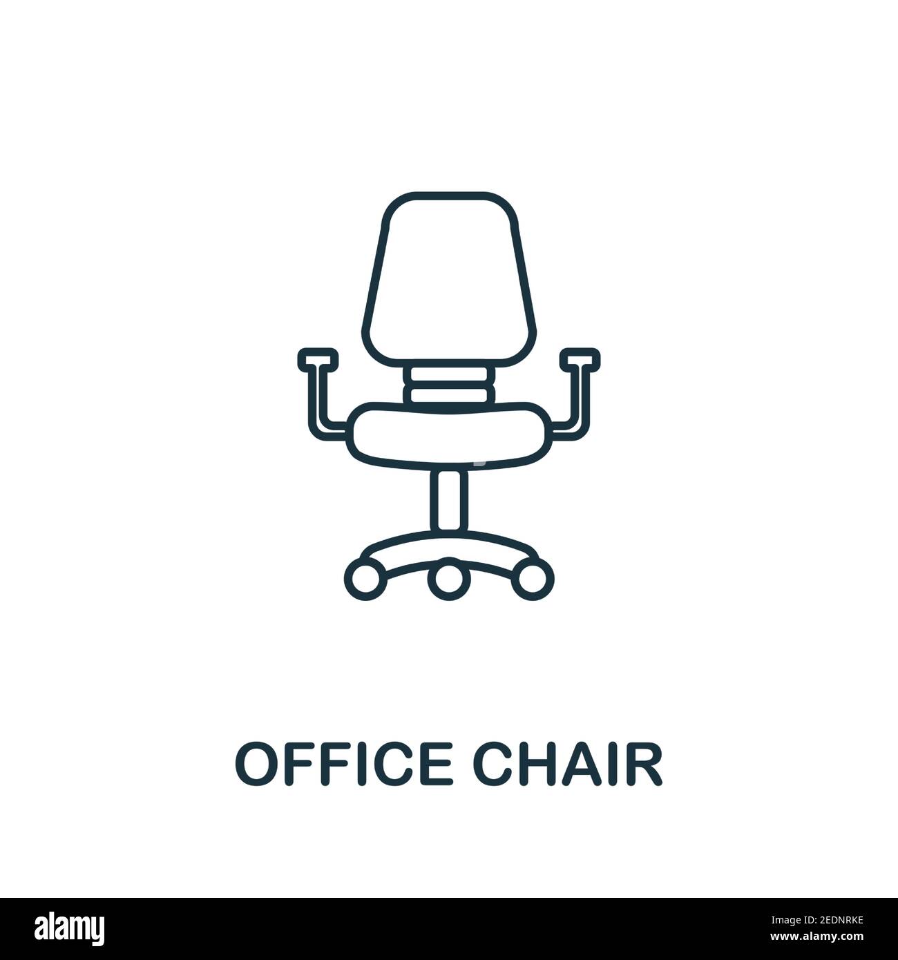 Office Chair icon. Simple illustration from furniture collection