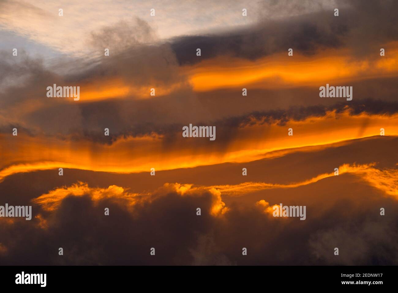 Detail of a dramatic sunset sky, Southern Spain Stock Photo