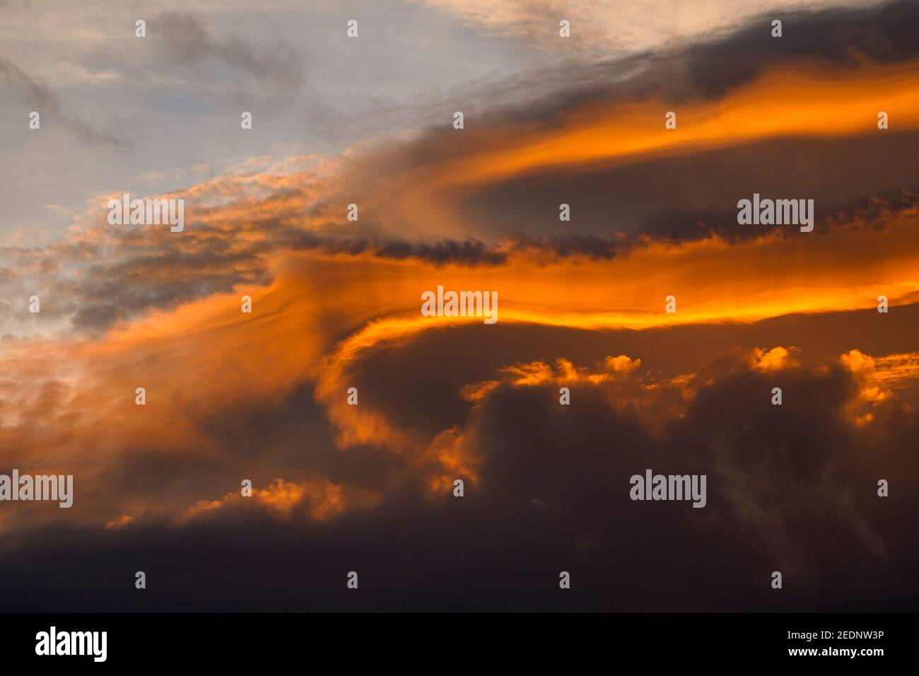Detail of a dramatic sunset sky, Southern Spain Stock Photo