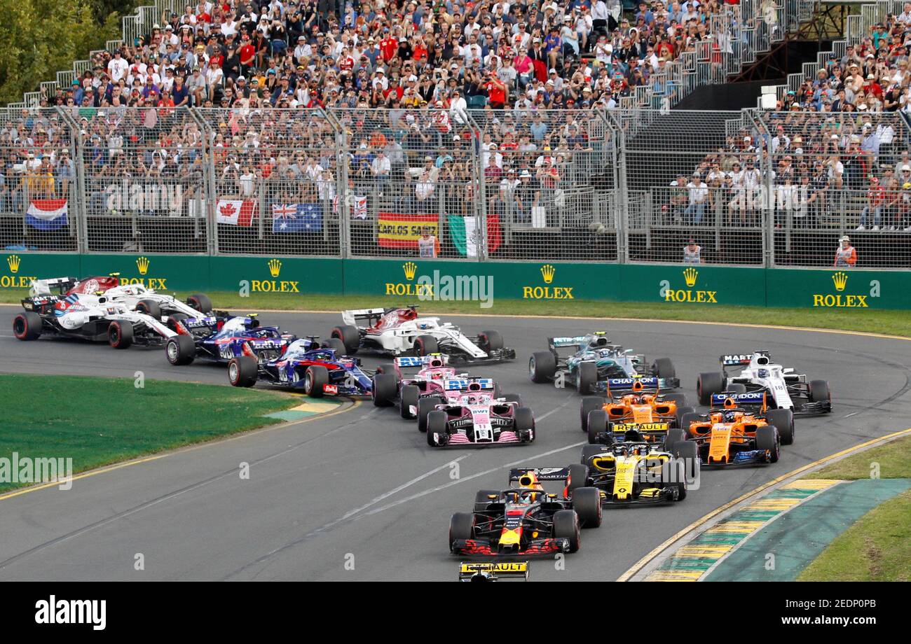 Formula One F1 - Australian Grand Prix Melbourne Grand Prix Melbourne, Australia - March 25, 2018 The start of the race Malone Stock Photo - Alamy