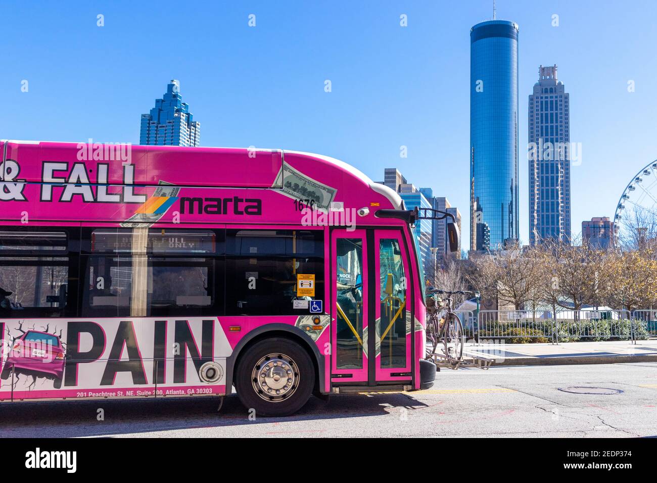 ATLANTA, USA - JAN 17TH 2021: Marta, ground transportation system of the city of Atlanta, USA Stock Photo