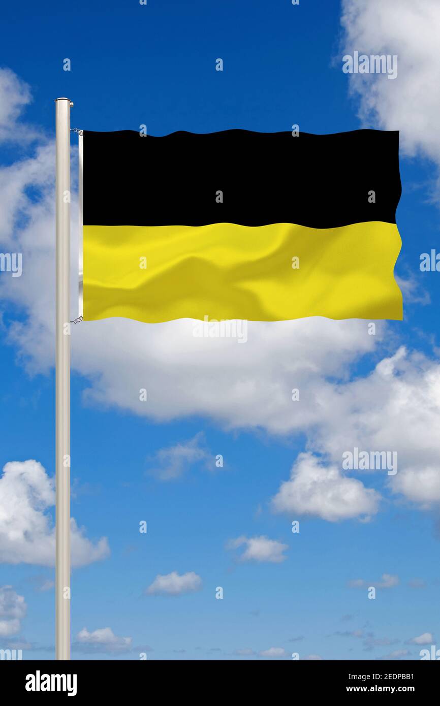 Flag of Baden-Wurttemberg, Germany, Baden-Wuerttemberg Stock Photo - Alamy