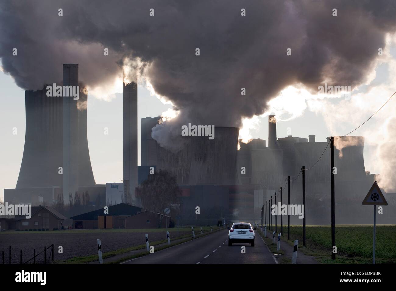 The Niederaussem lignite-fired power station, Germany, North Rhine-Westphalia, Bergheim Stock Photo