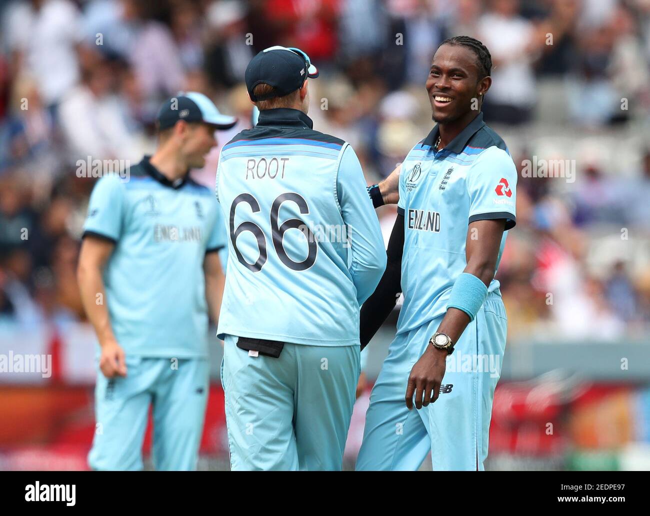 JOFRA ARCHER ENGLAND CRICKET UNSIGNED HUGE 16X12 PHOTO 2 WORLD CUP FINAL 