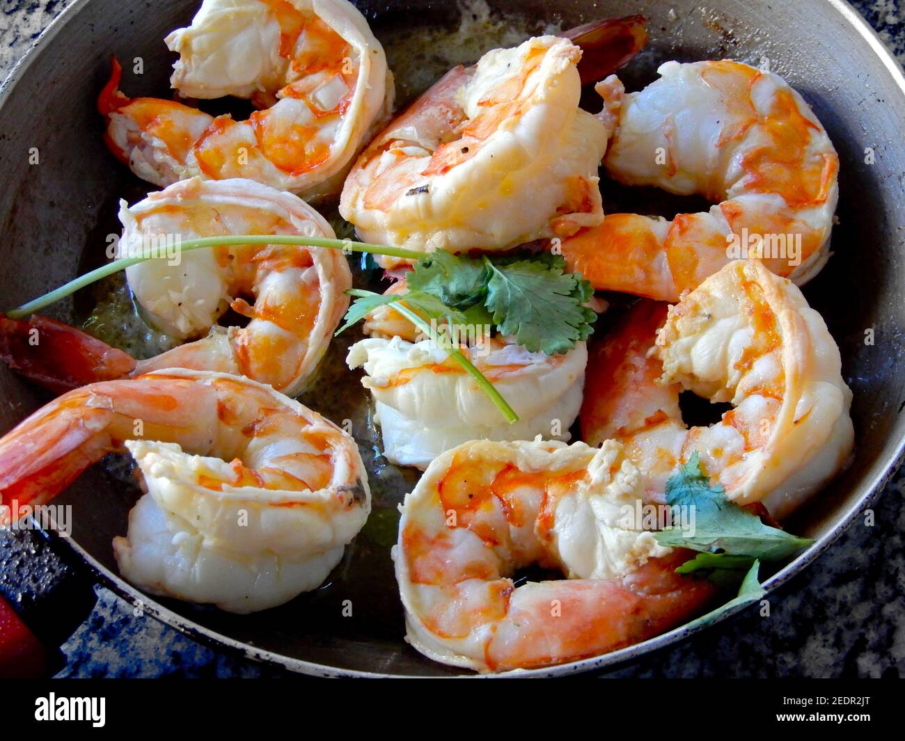 Fried large shrimp Stock Photo - Alamy