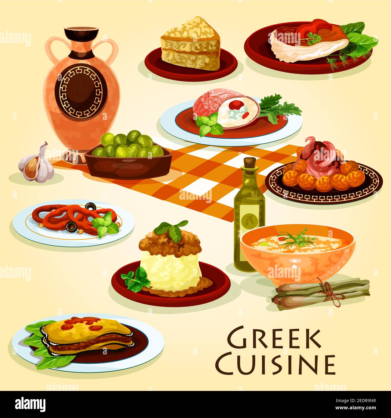Fried eggplant cheese Stock Vector Images - Alamy