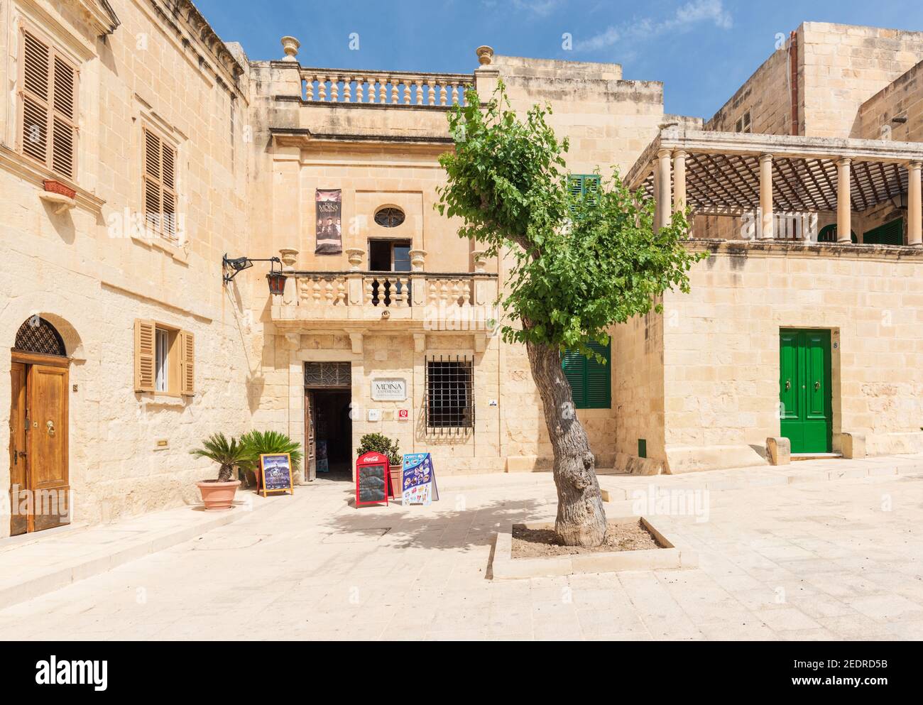 The Mdina Experience centre a tourist attraction in Mesquita Square Mdina Malta Stock Photo