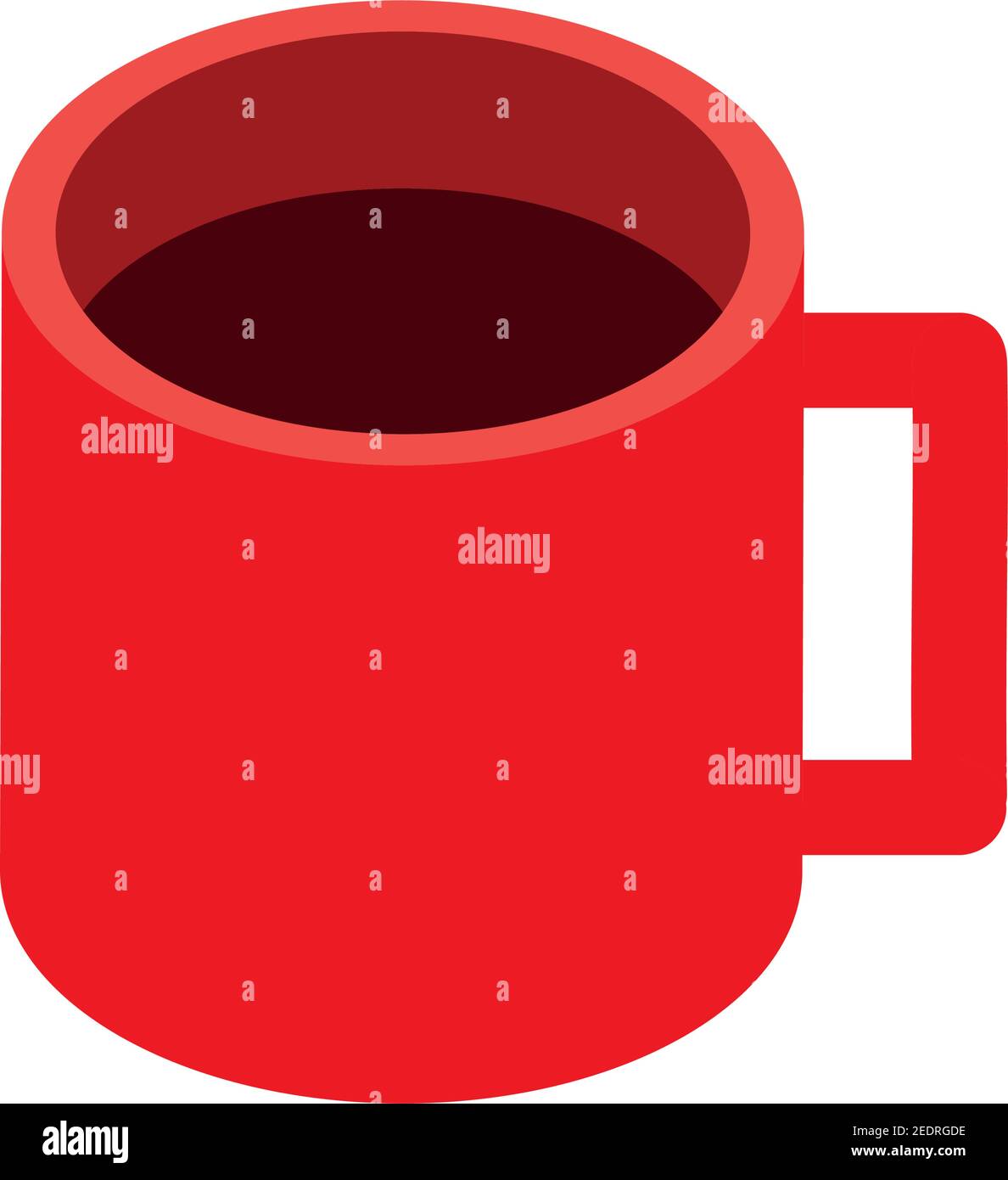 red coffee cup beverage icon isometric style vector illustration Stock