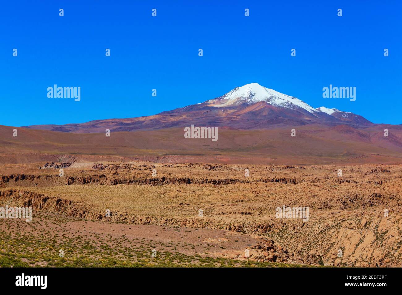 Beautiful natural landscapes in volcanic mountains, Andes region ...