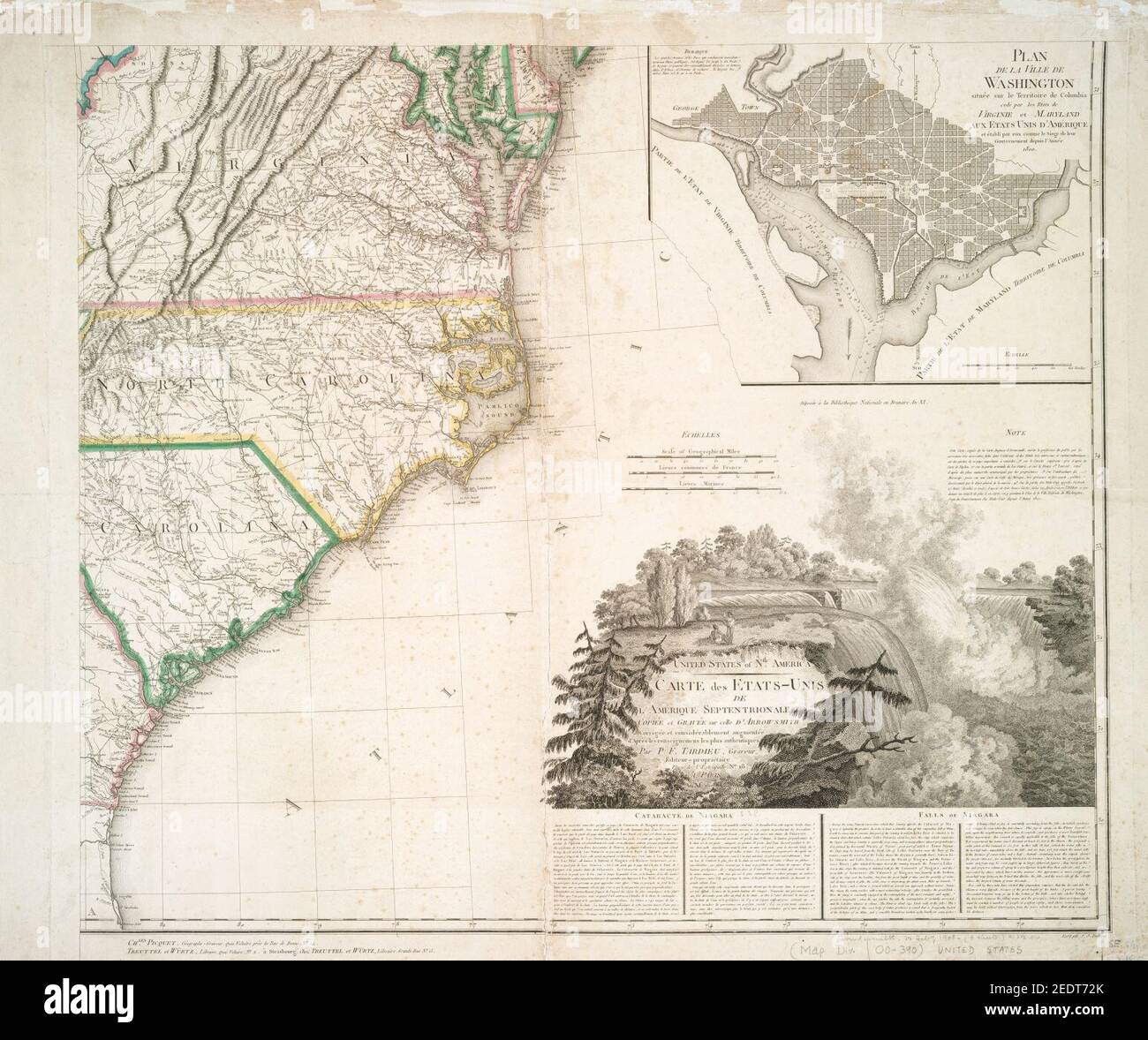 United States Of Nth America Carte Des Etats Unis De L Amerique Septentrionale Stock Photo Alamy