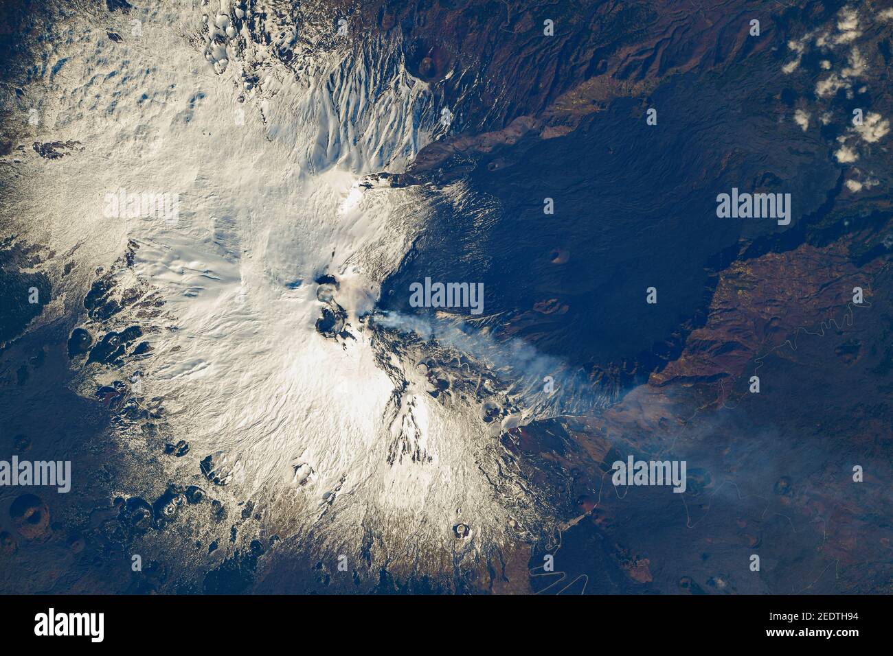 MOUNT ETNA, ITALY 03 February 2021 Mount Etna, an active volcano on