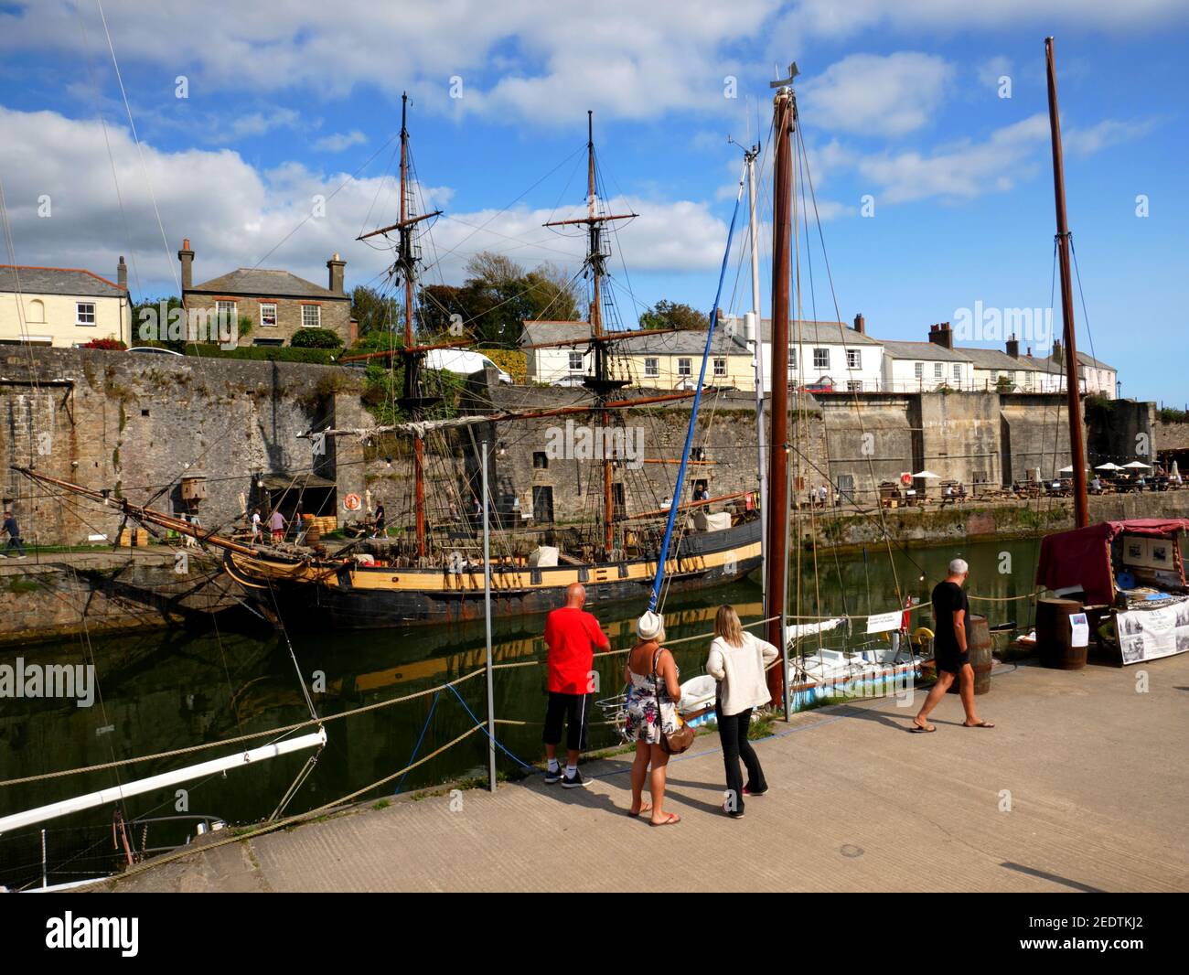 Charlestown harbour, St Austell, Cornwall Stock Photo Alamy