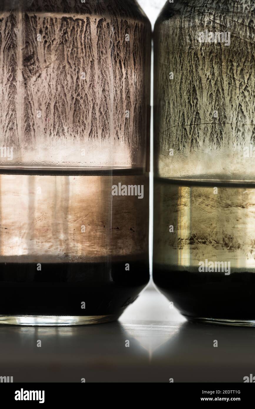 Sedimentation of tonal black oil pigment in organic solvent mineral oil