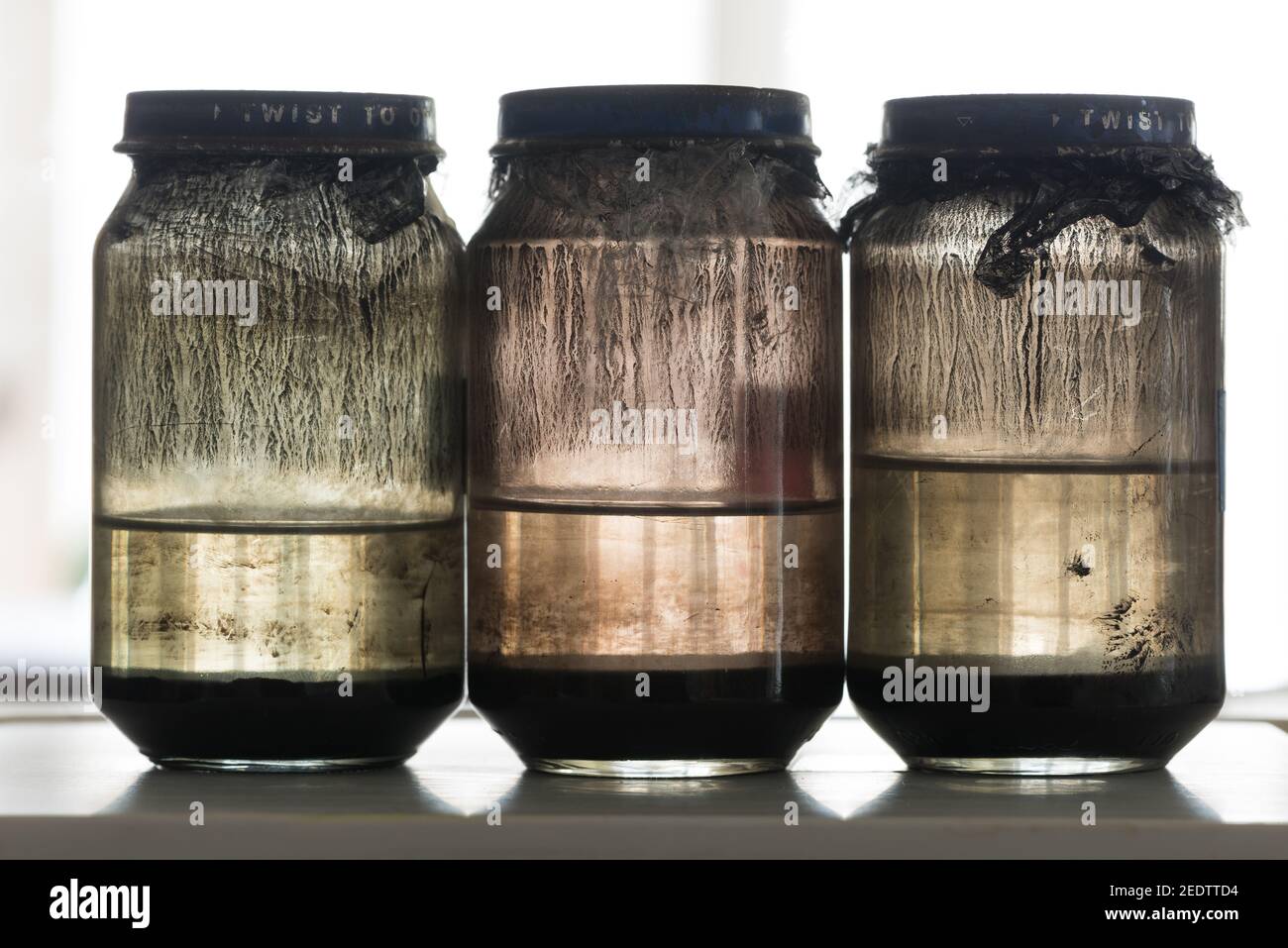 Sedimentation of tonal black oil pigment in organic solvent mineral oil