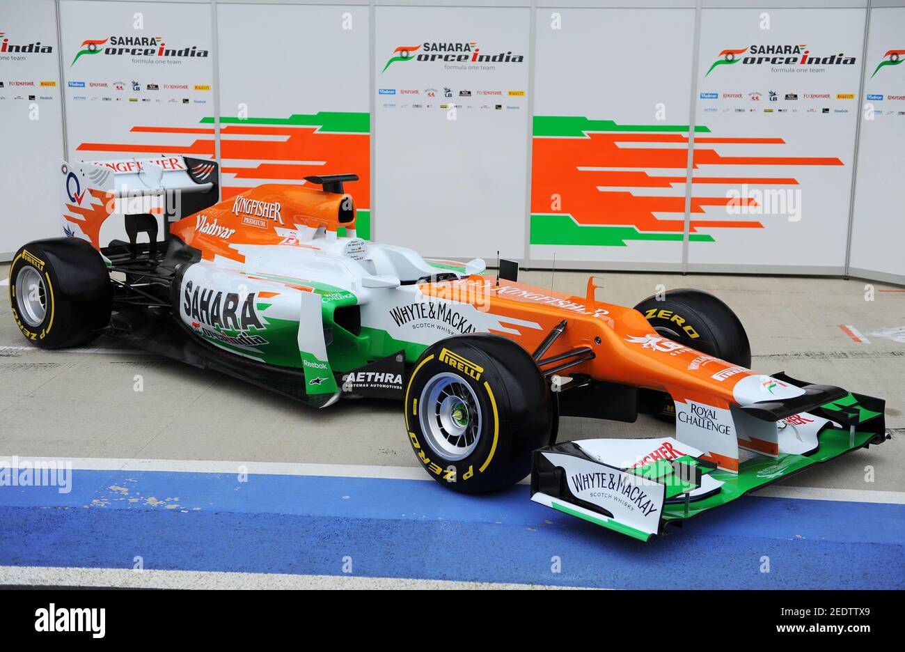 Formula One - F1 - Force India F1 Team Launch 2012 - Silverstone - 3/2/12  Launch of Force India's VJM05 ahead of the 2012 season Mandatory Credit:  Action Images / Crispin Thruston Livepic Stock Photo - Alamy