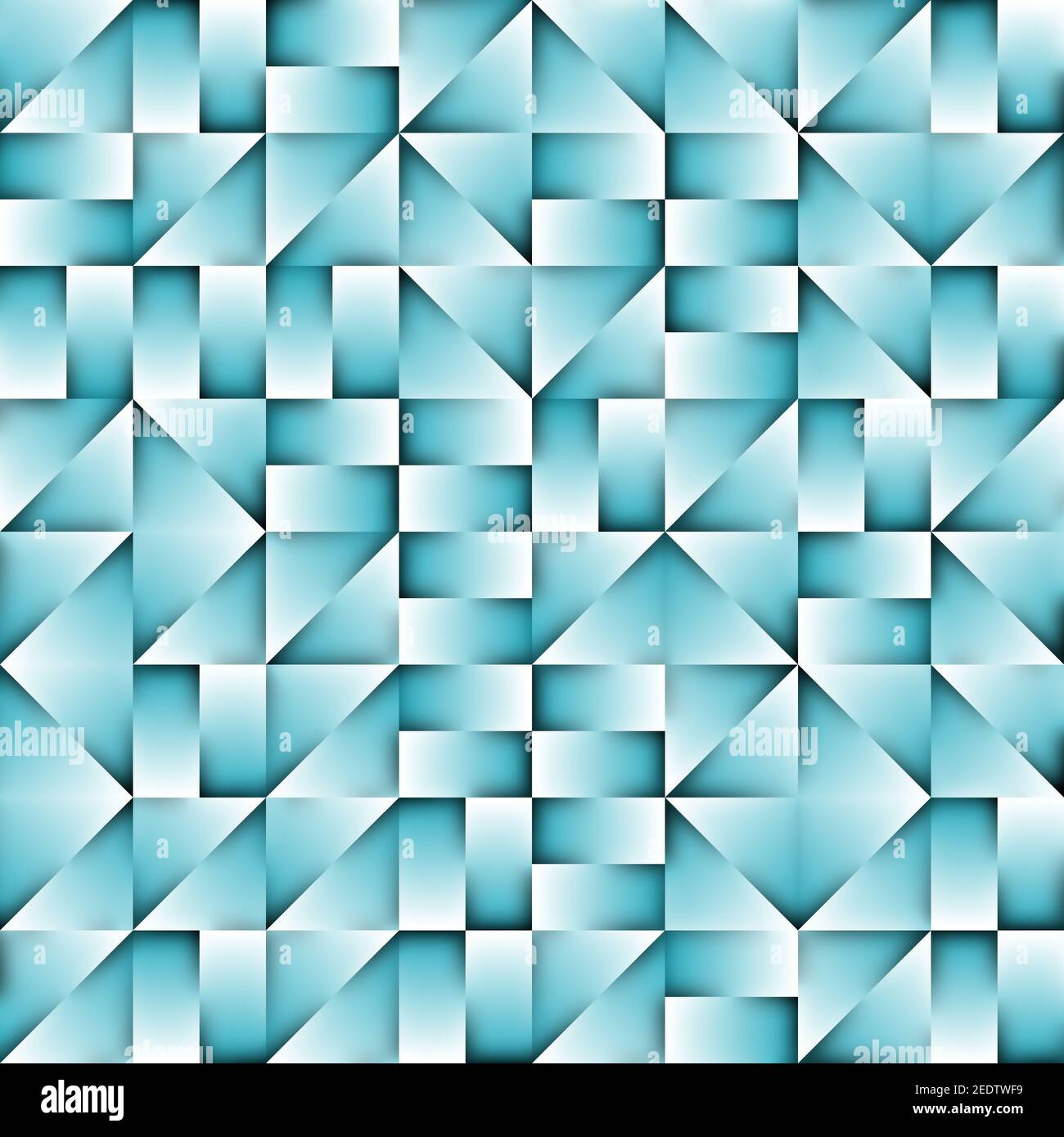 abstract geometric minimalism aquamarine and white background Stock Photo