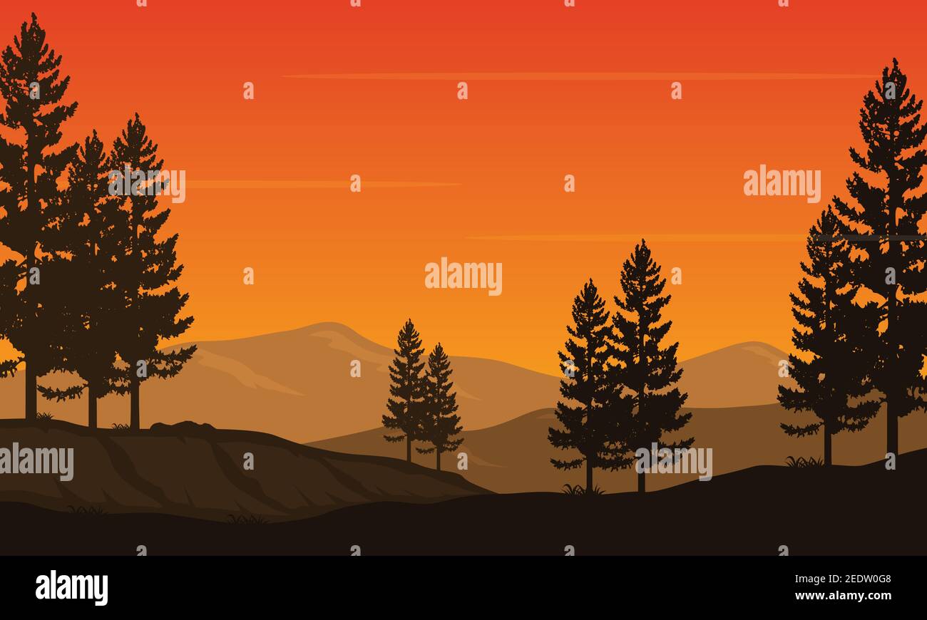 Stunning view evening sky Stock Vector Images - Alamy