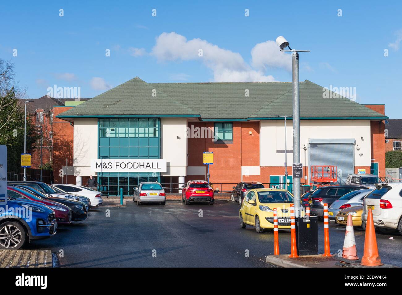 Car Park And Rear Entrance To Marks And Spencer M S Foodhall In Harborne Birmingham Uk Stock Photo Alamy