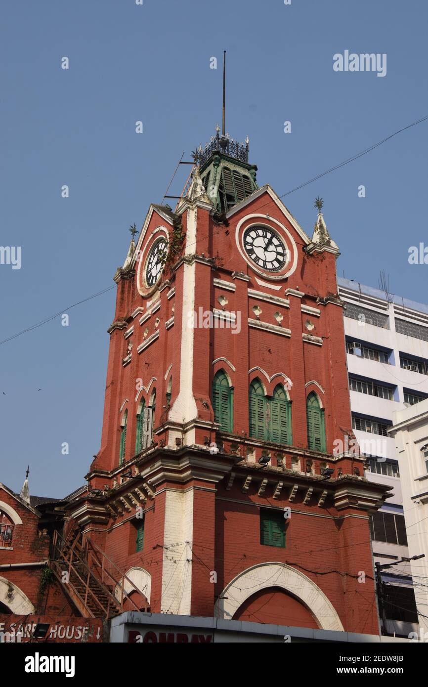 Clock tower of the Sir Stuart Saunders Hogg Market (New Market). The