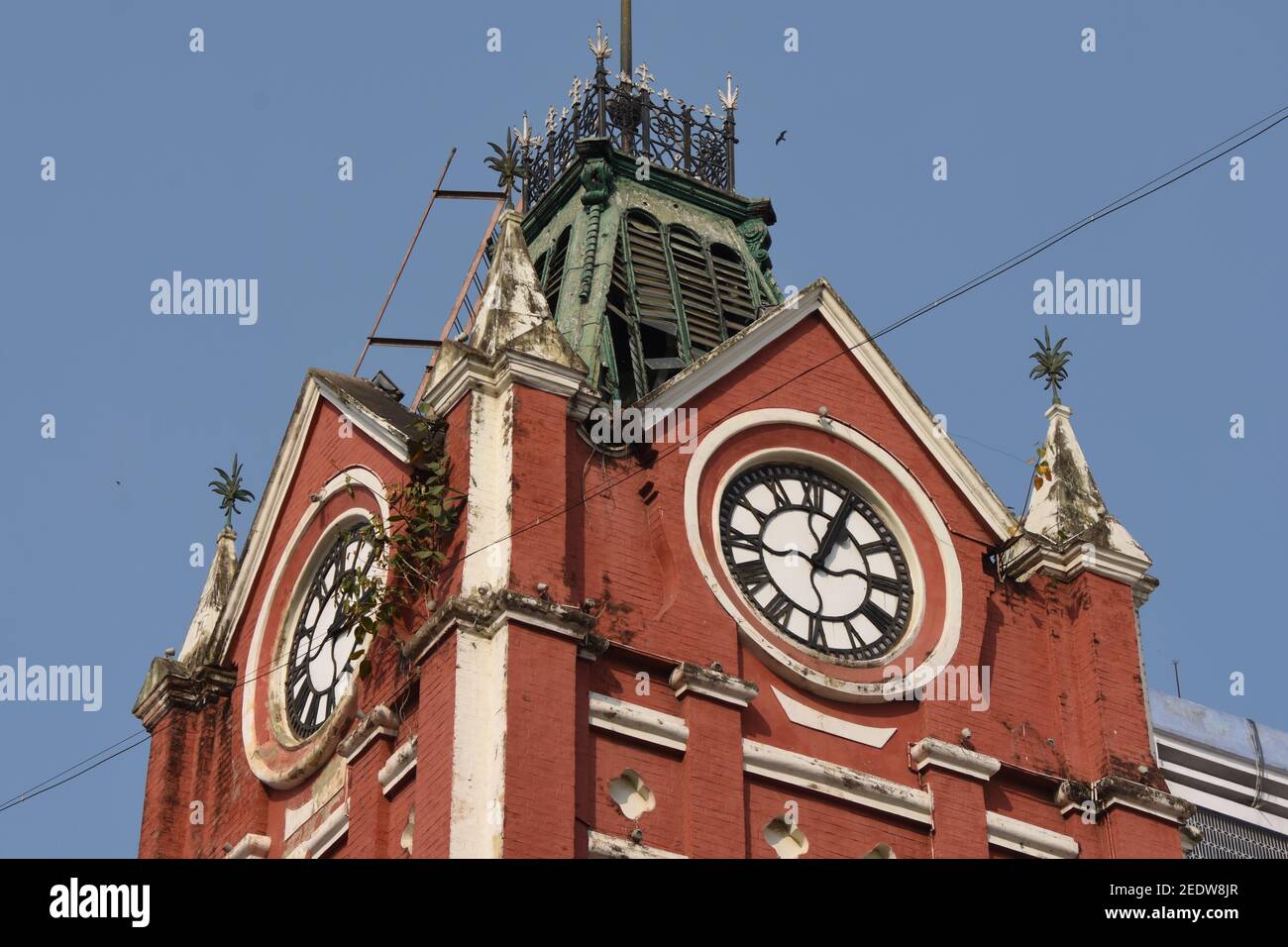 Clock tower of the Sir Stuart Saunders Hogg Market (New Market). The