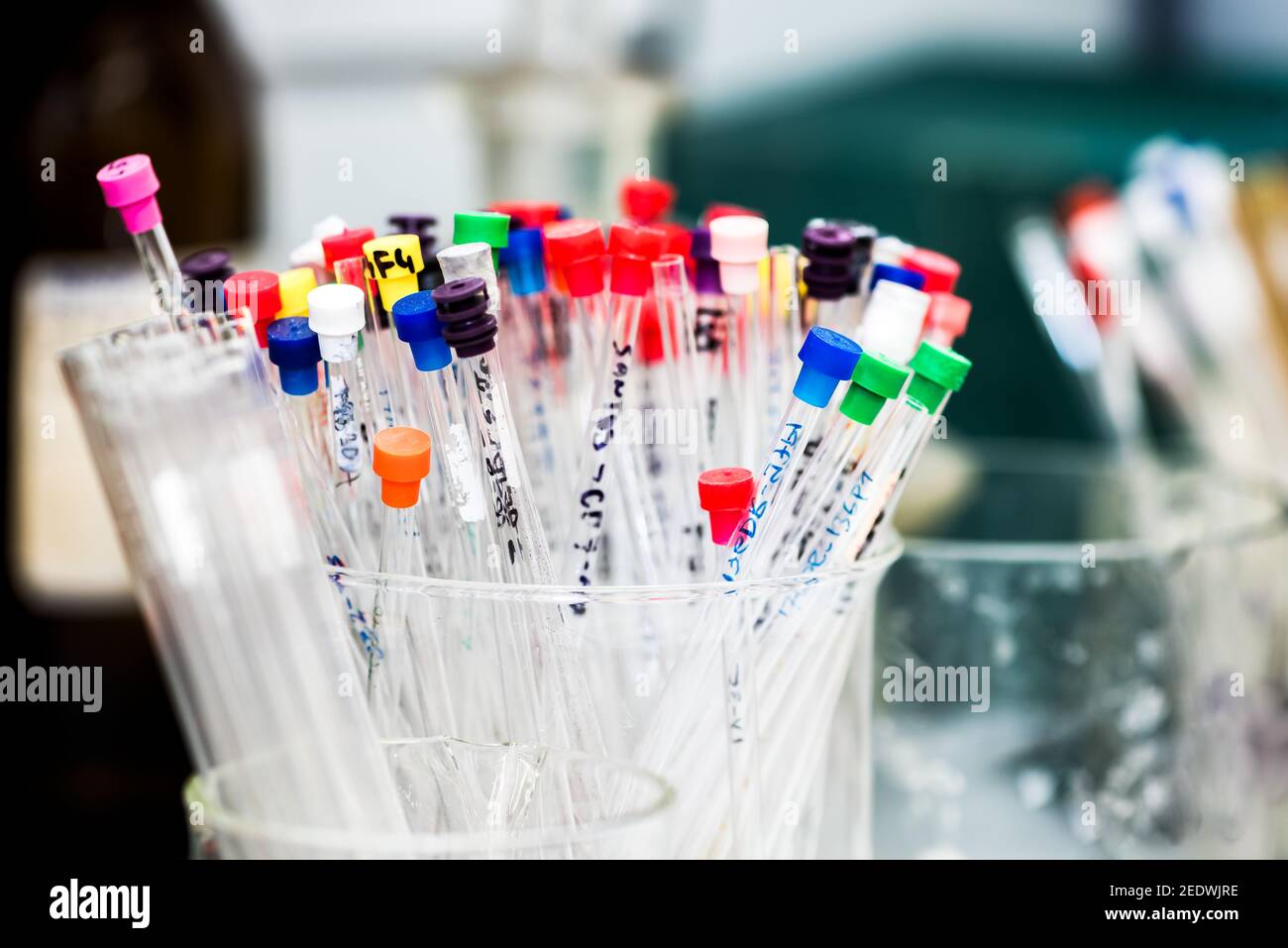 Sample tubes for NMR spectoscopy method, scientific research background