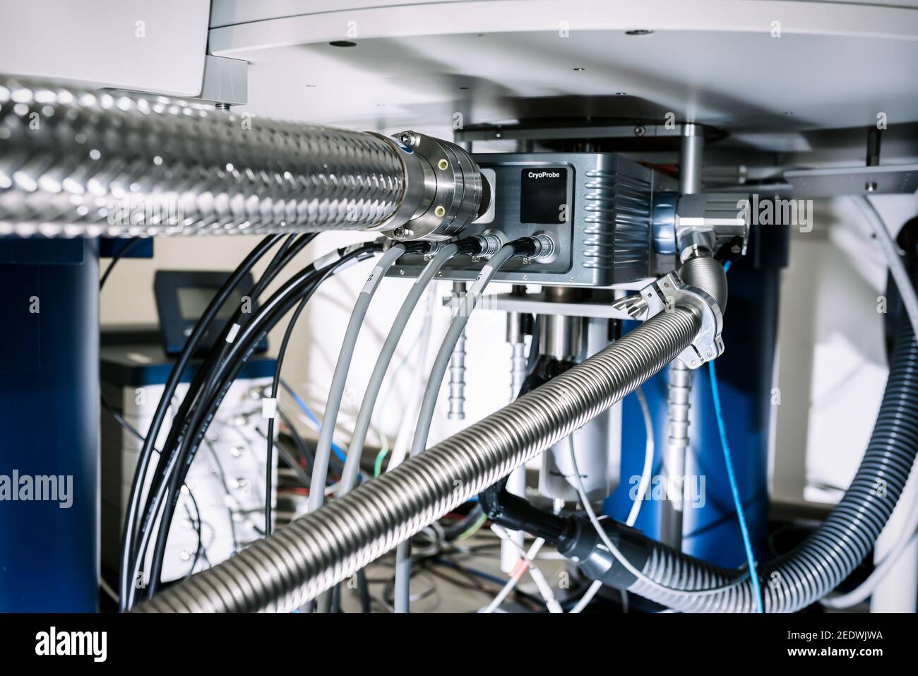 Nmr Device Laboratory device for scientific experiments, detail of input of liquid ...