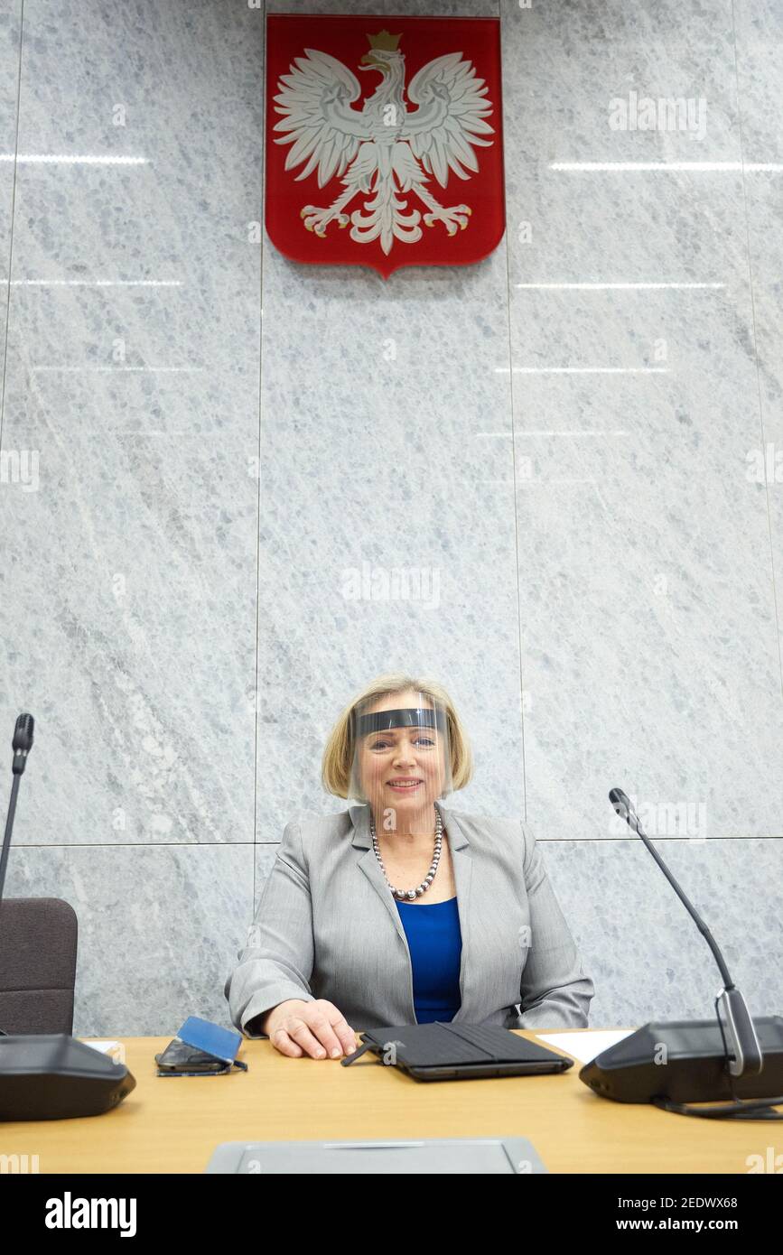 Warsaw, Mazovian, Poland. 15th Feb, 2021. Special Meeting Of The Parliamentary Group Of Women's Rights .in the picture: WANDA NOWICKA Credit: Hubert Mathis/ZUMA Wire/Alamy Live News Stock Photo