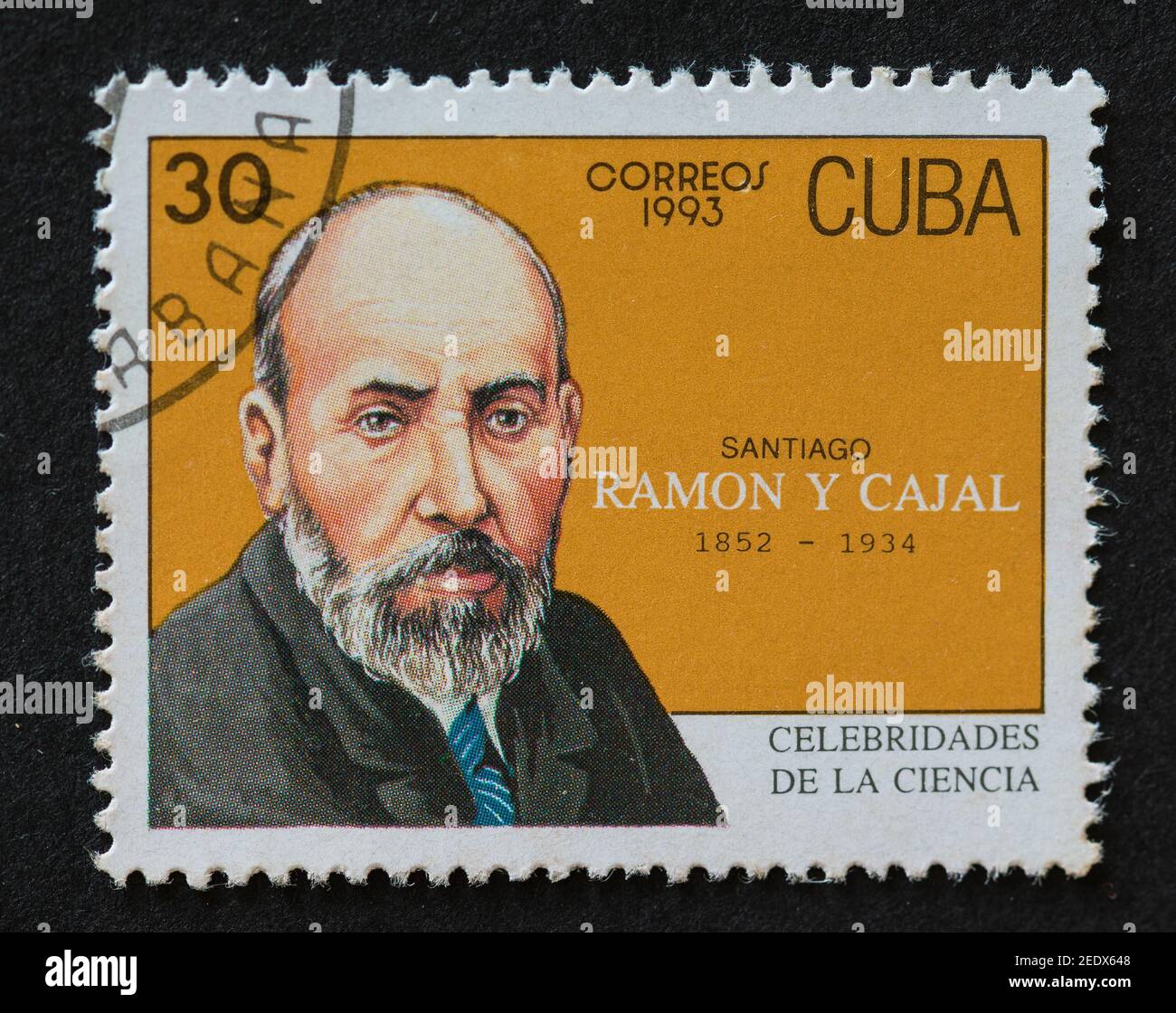 Old vintage Cuban postal stamps Stock Photo