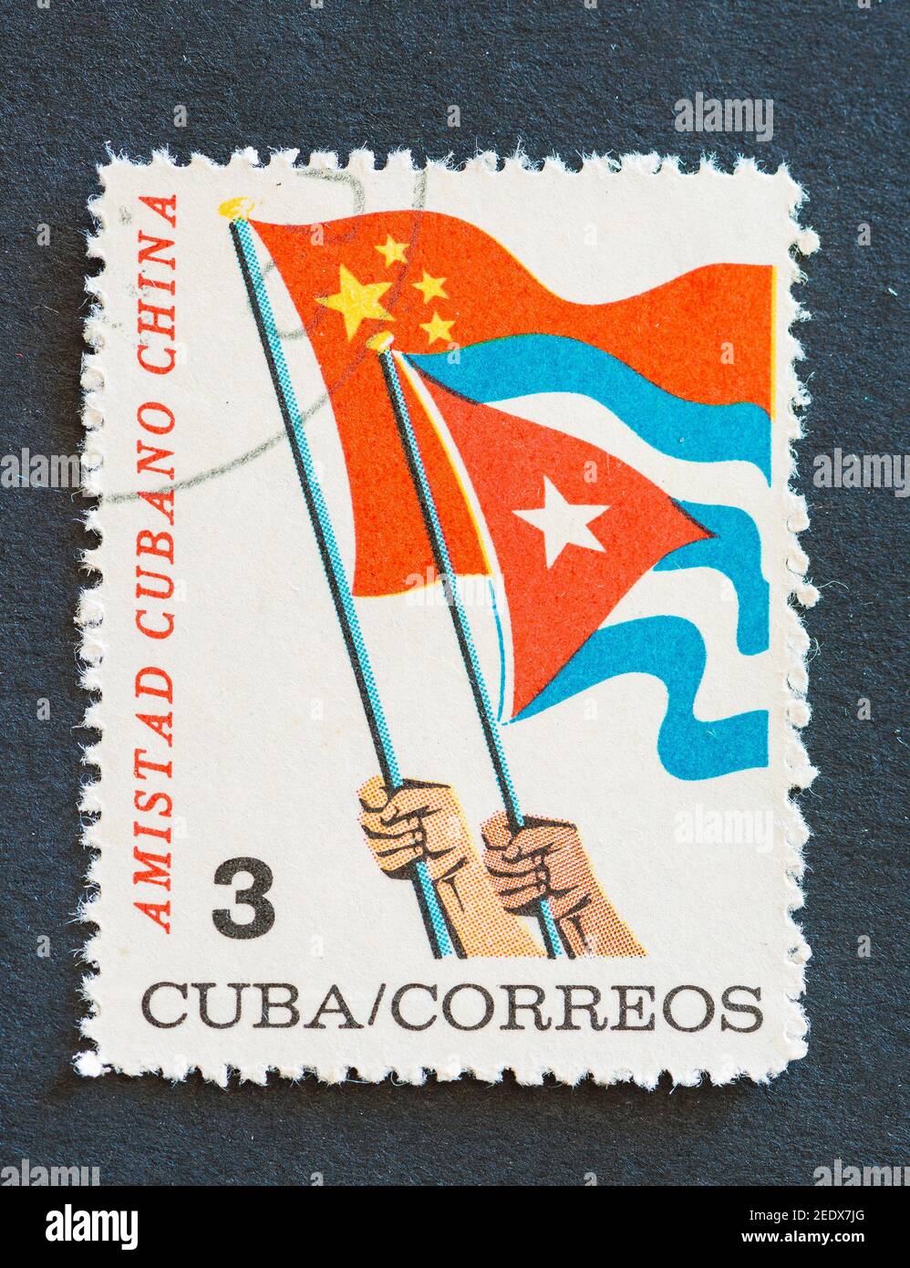 Old vintage Cuban postal stamps Stock Photo - Alamy