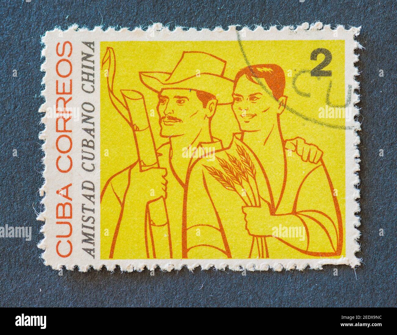 Old vintage Cuban postal stamps Stock Photo - Alamy