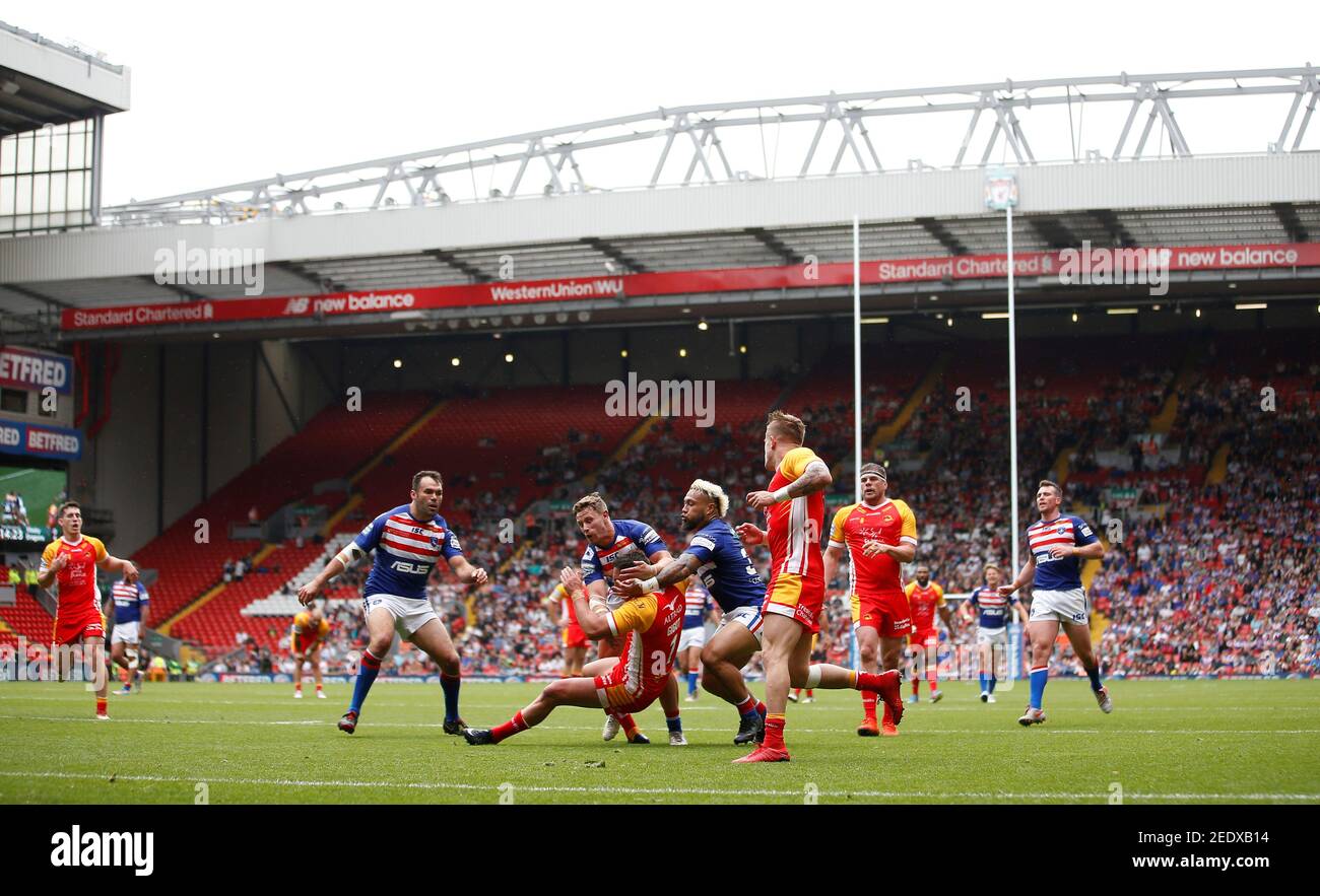 Rugby League - Super League - Wakefield Trinity v Catalans Dragons - Anfield, Liverpool, Britain - May 25, 2019   General view during the game   Action Images/Craig Brough Stock Photo