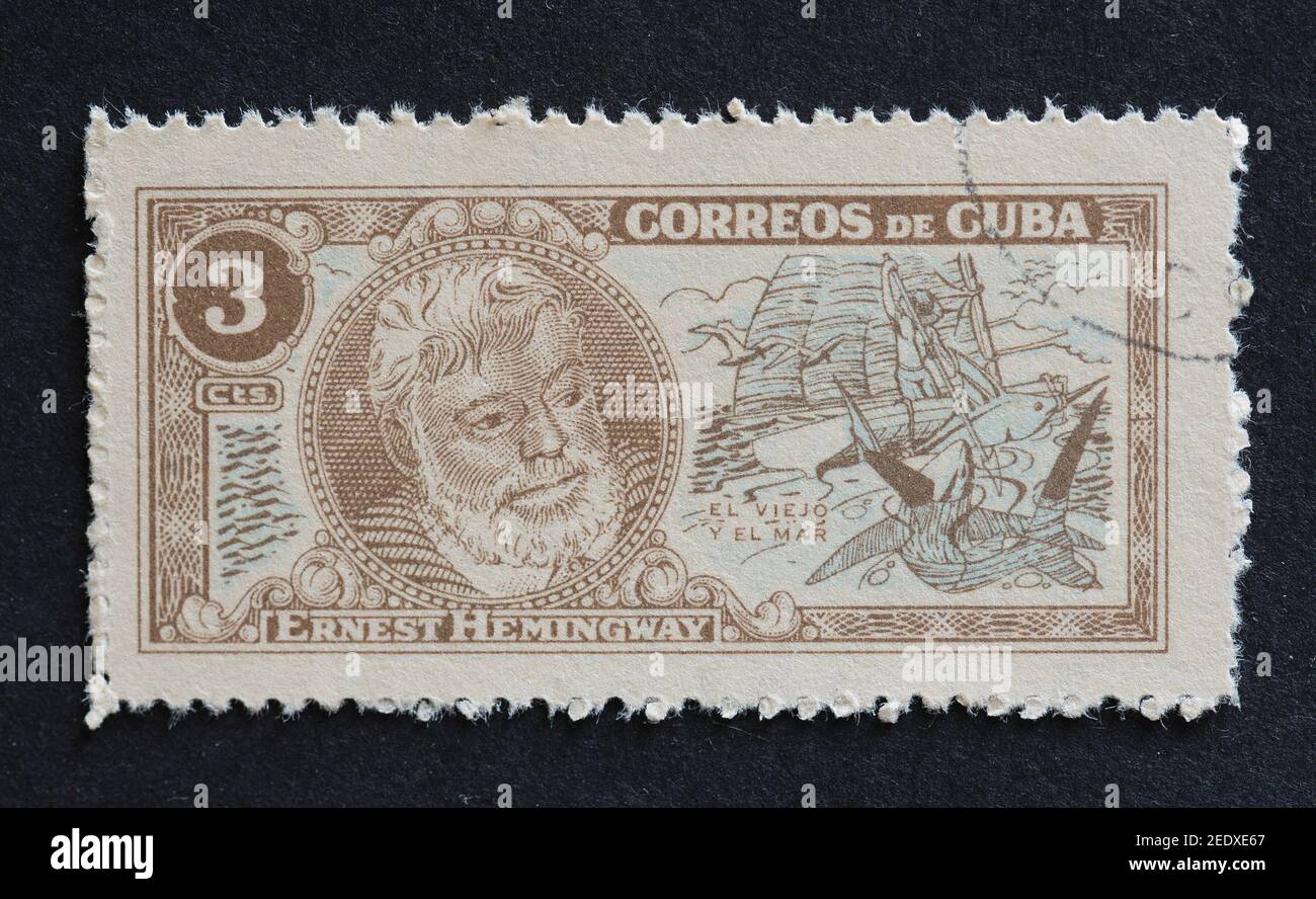Old vintage Cuban postal stamps Stock Photo - Alamy