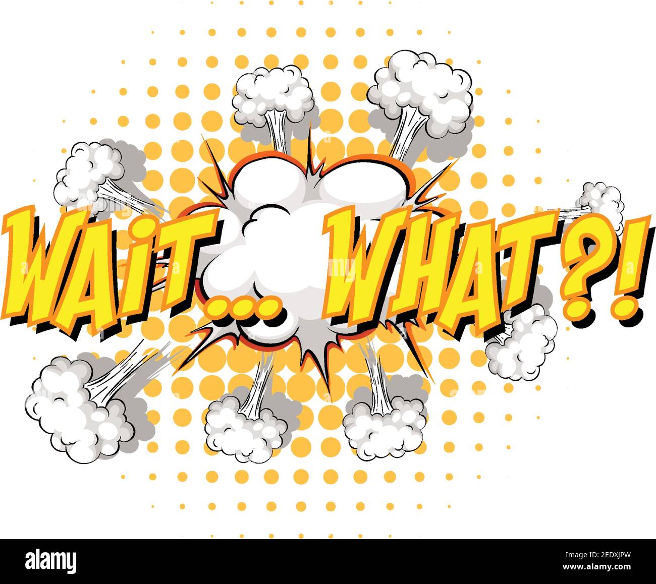  Comic speech bubble with wait what text illustration Stock Vector Image ...