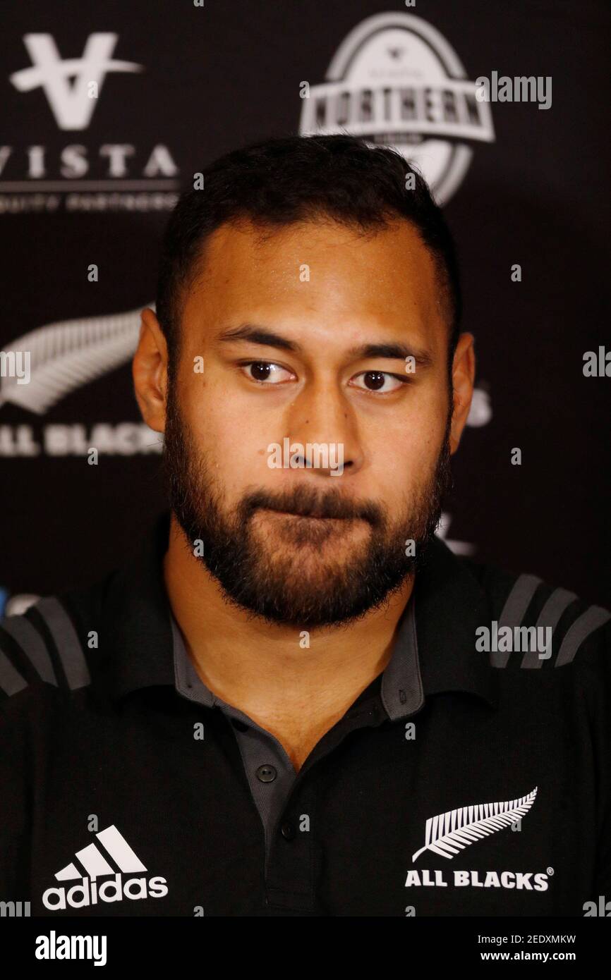 Rugby Union - New Zealand Team Announcement Press Conference - Stadio Olimpico, Rome, Italy - November 22, 2018 New Zealand's Patrick Tuipulotu during the press conference REUTERS/Alessandro Bianchi Stock Photo