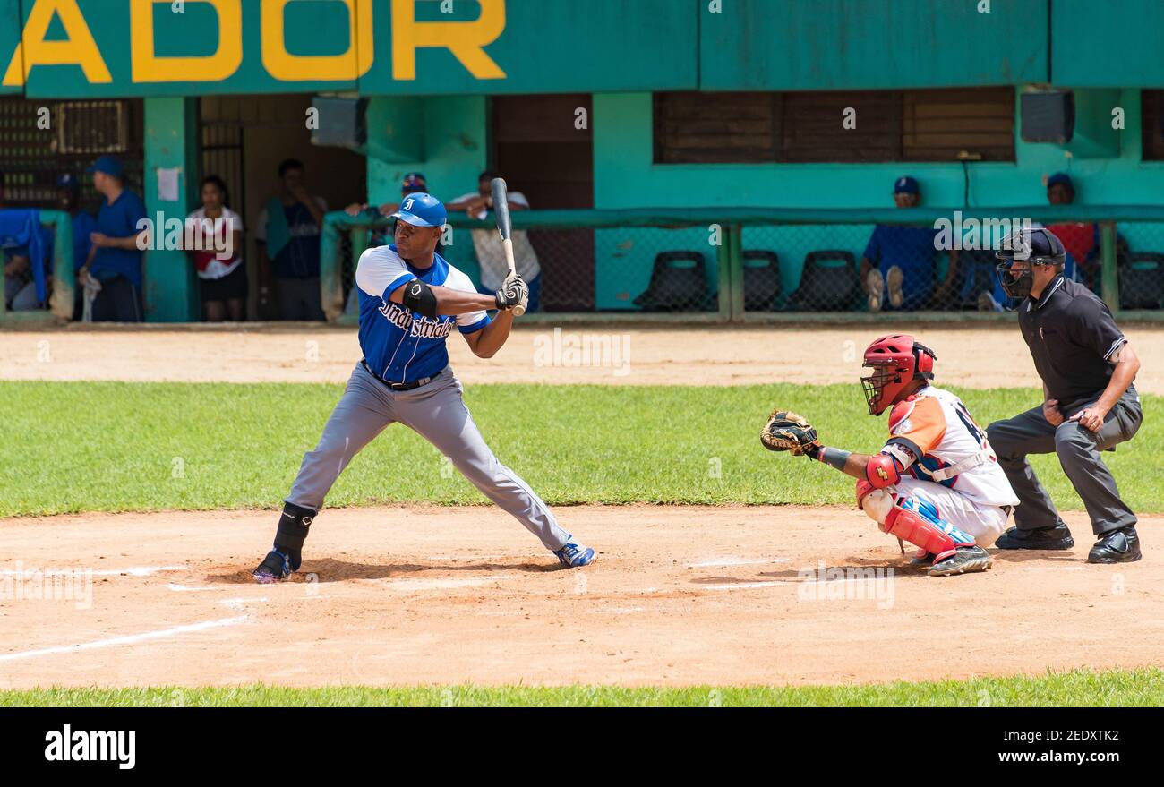 Cuban baseball classic Industriales vs Villa Clara in the stadium Sandino. Alexander Malleta