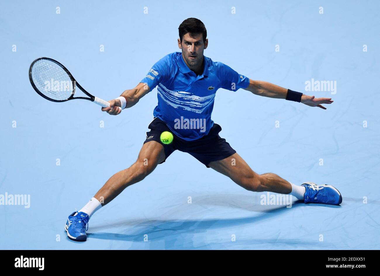 Tennis - ATP Finals - The O2, London, Britain - November 12, 2019 Serbia's  Novak Djokovic in action during his group stage match against Austria's  Dominic Thiem Action Images via Reuters/Tony O'Brien