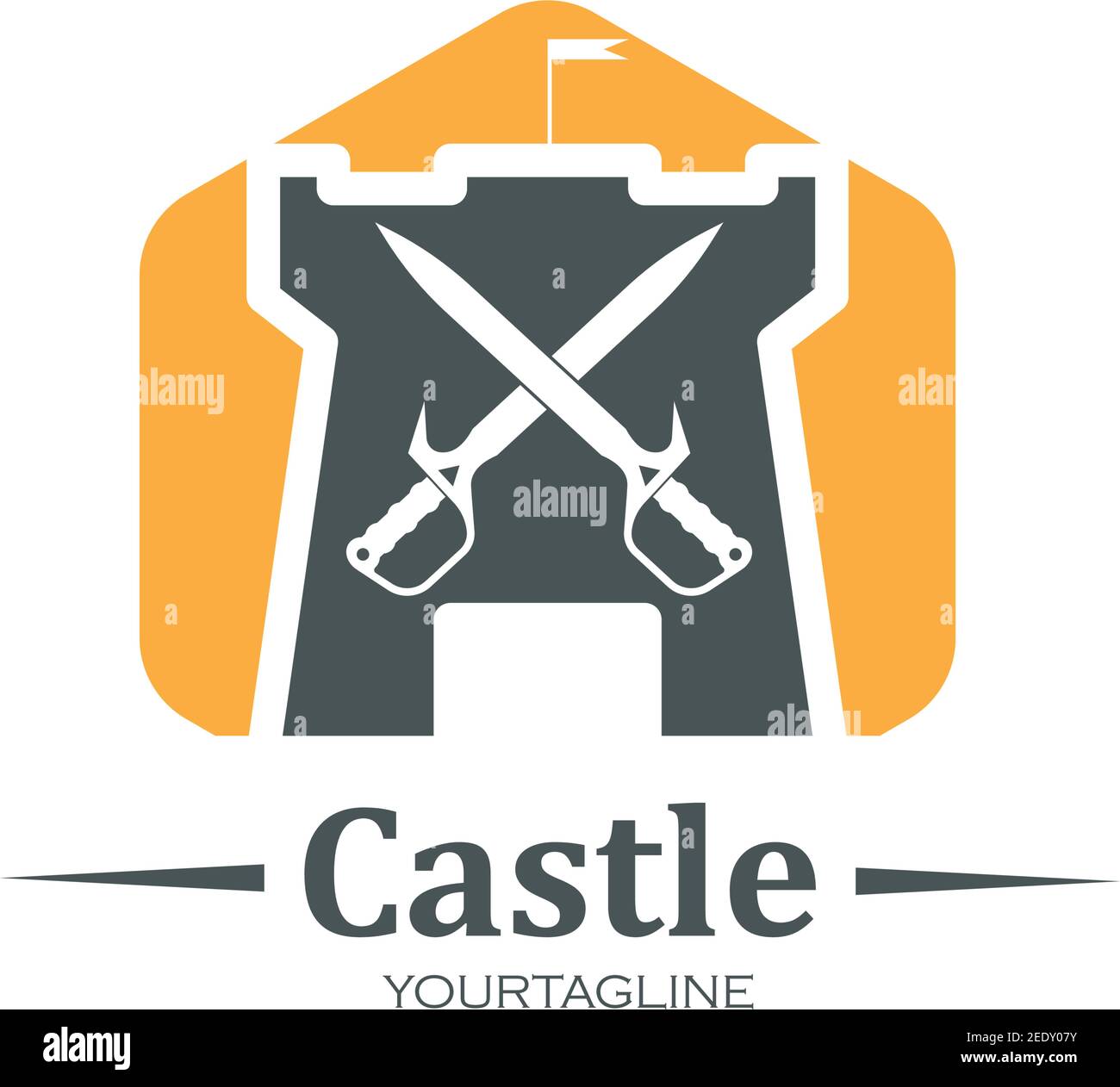 castle logo icon vector illustration design template Stock Vector Image ...