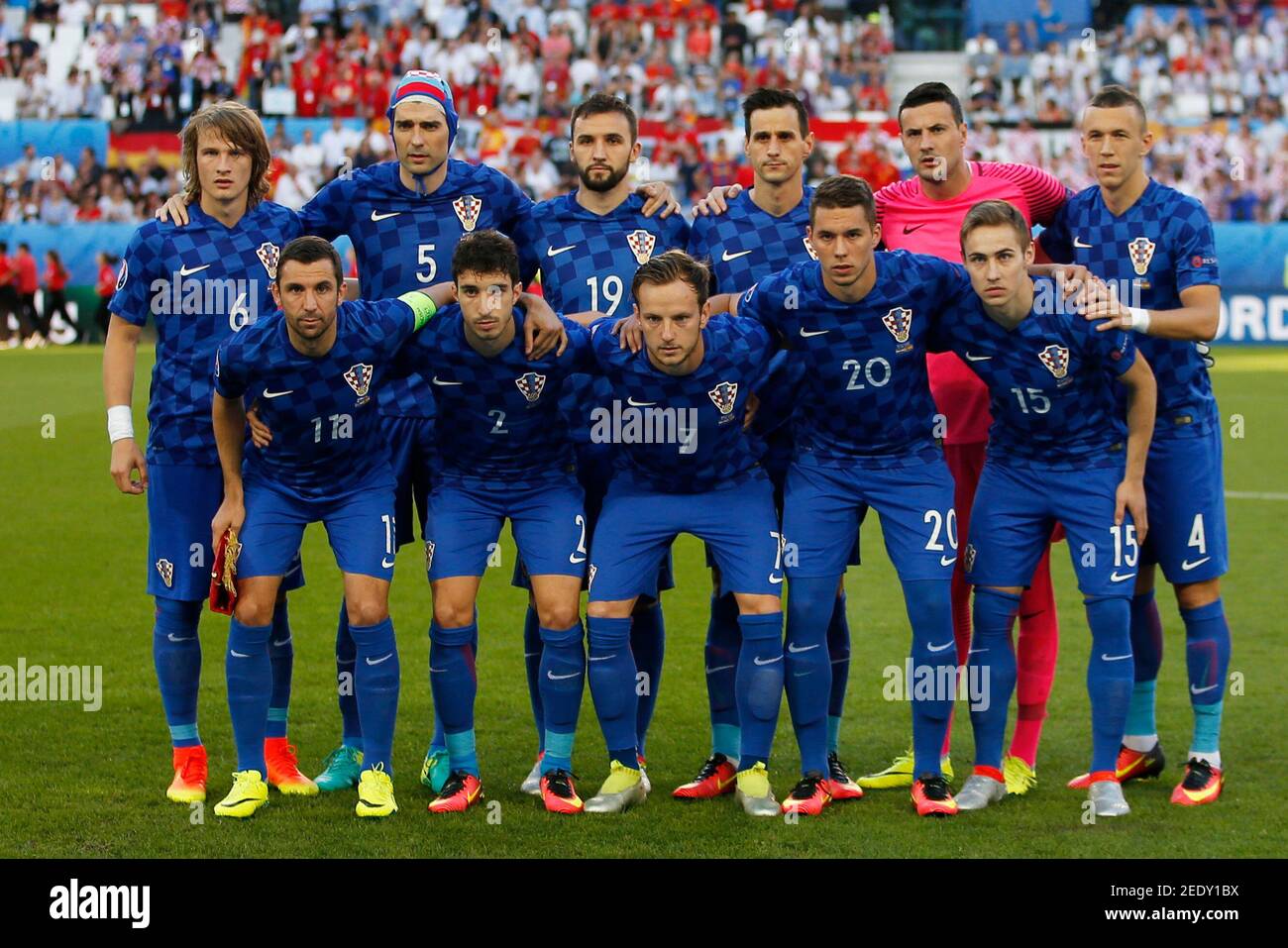 Football Soccer Croatia V Spain Euro 16 Group D Stade De Bordeaux Bordeaux France 21 6 16 Croatia Team Group Before The Game Reuters Sergio Perez Livepic Stock Photo Alamy