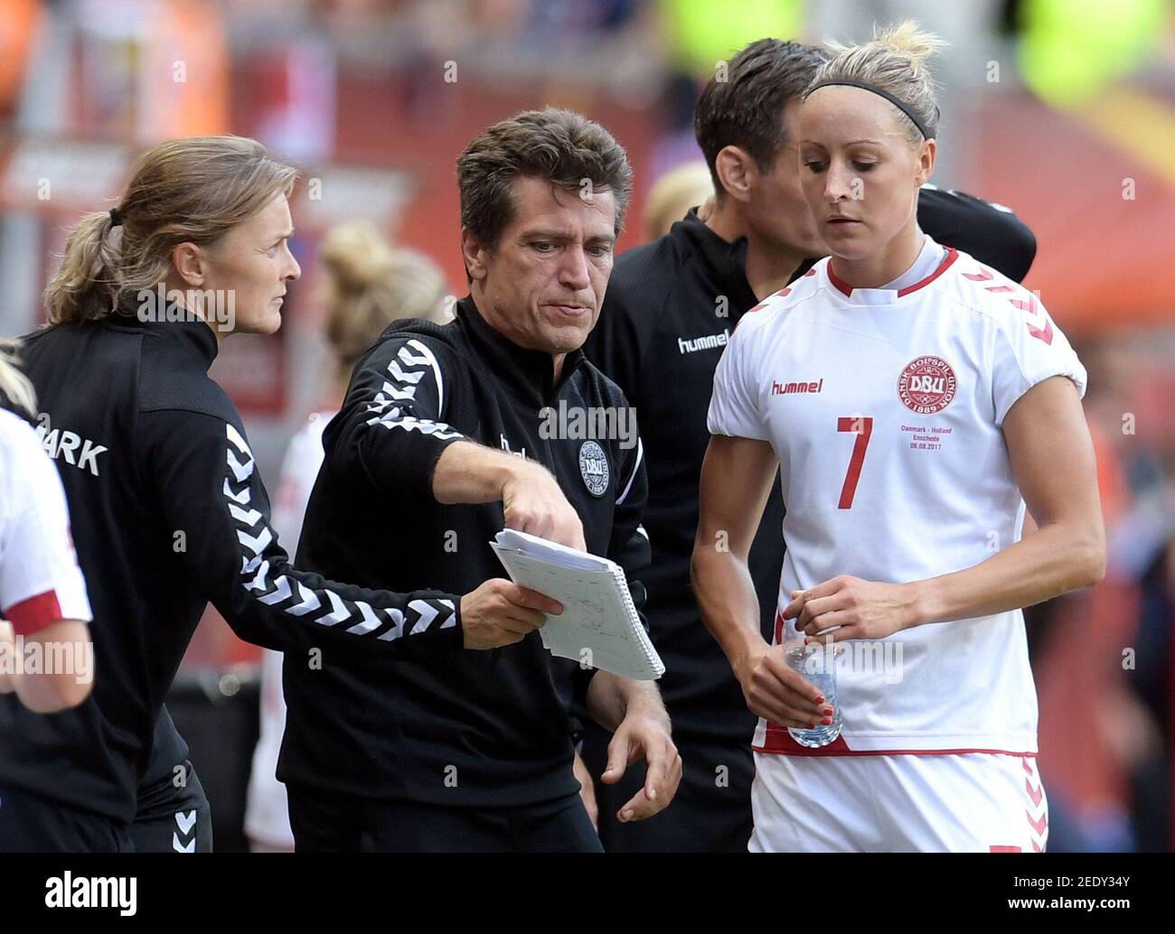 Soccer Football - Netherlands vs Denmark - Women's Euro 2017 Final - Enschede, - 6, 2017 Denmark coach Nils Nielsen with Sanne REUTERS/Toussaint Kluiters Photo - Alamy
