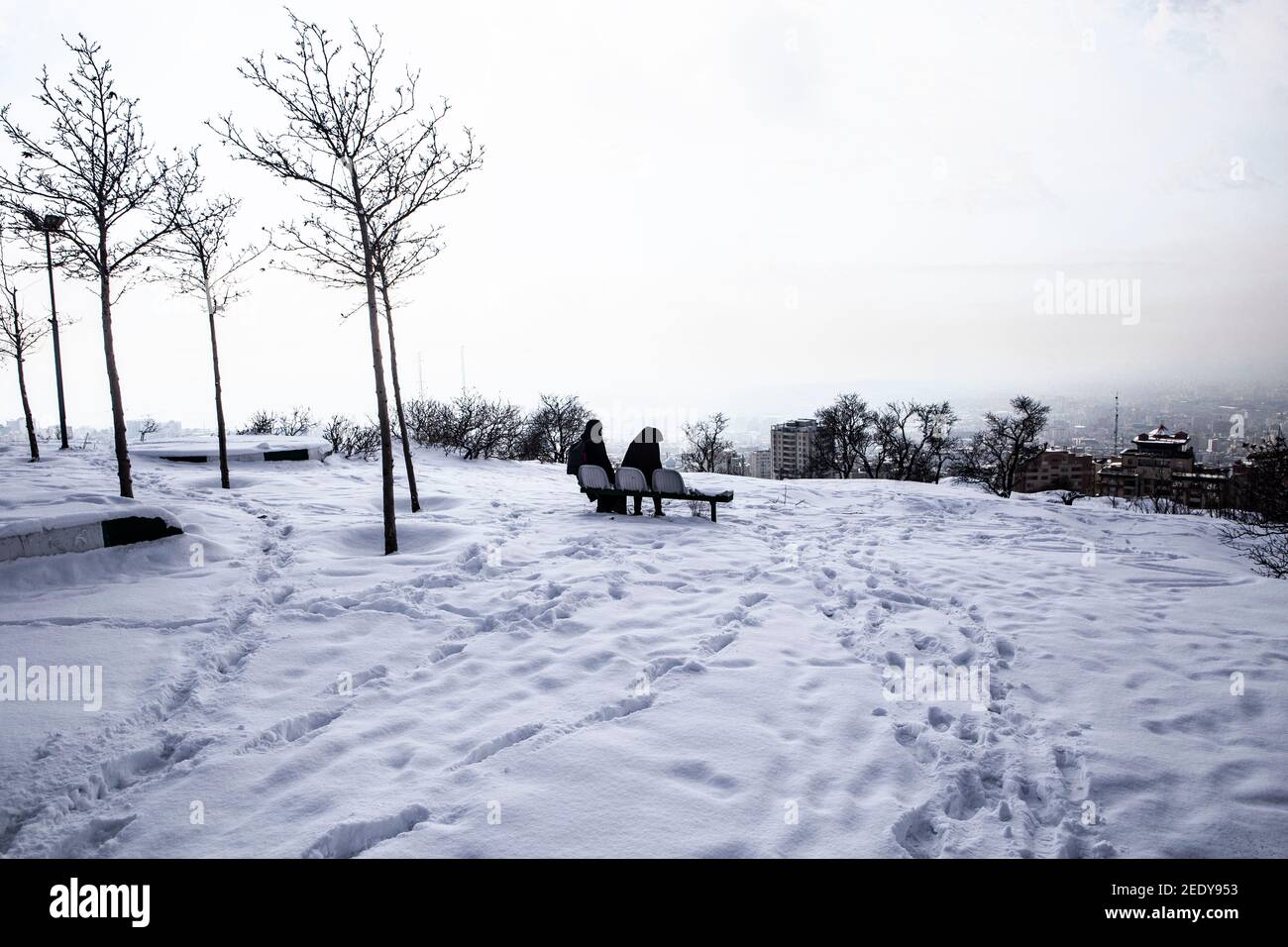 north of Tehran at winter Stock Photo