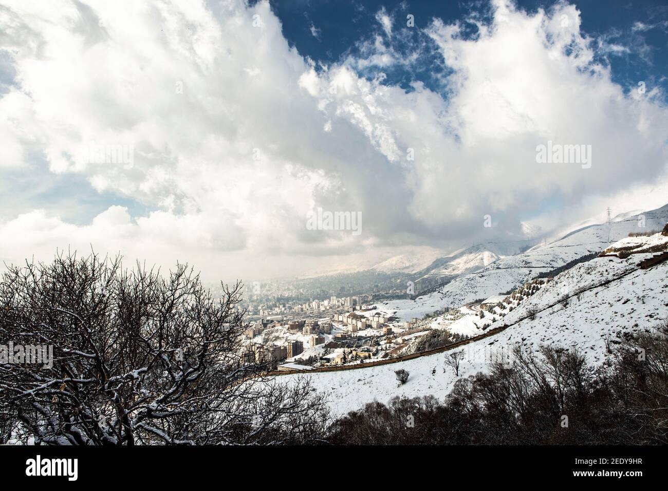 north of Tehran at winter Stock Photo