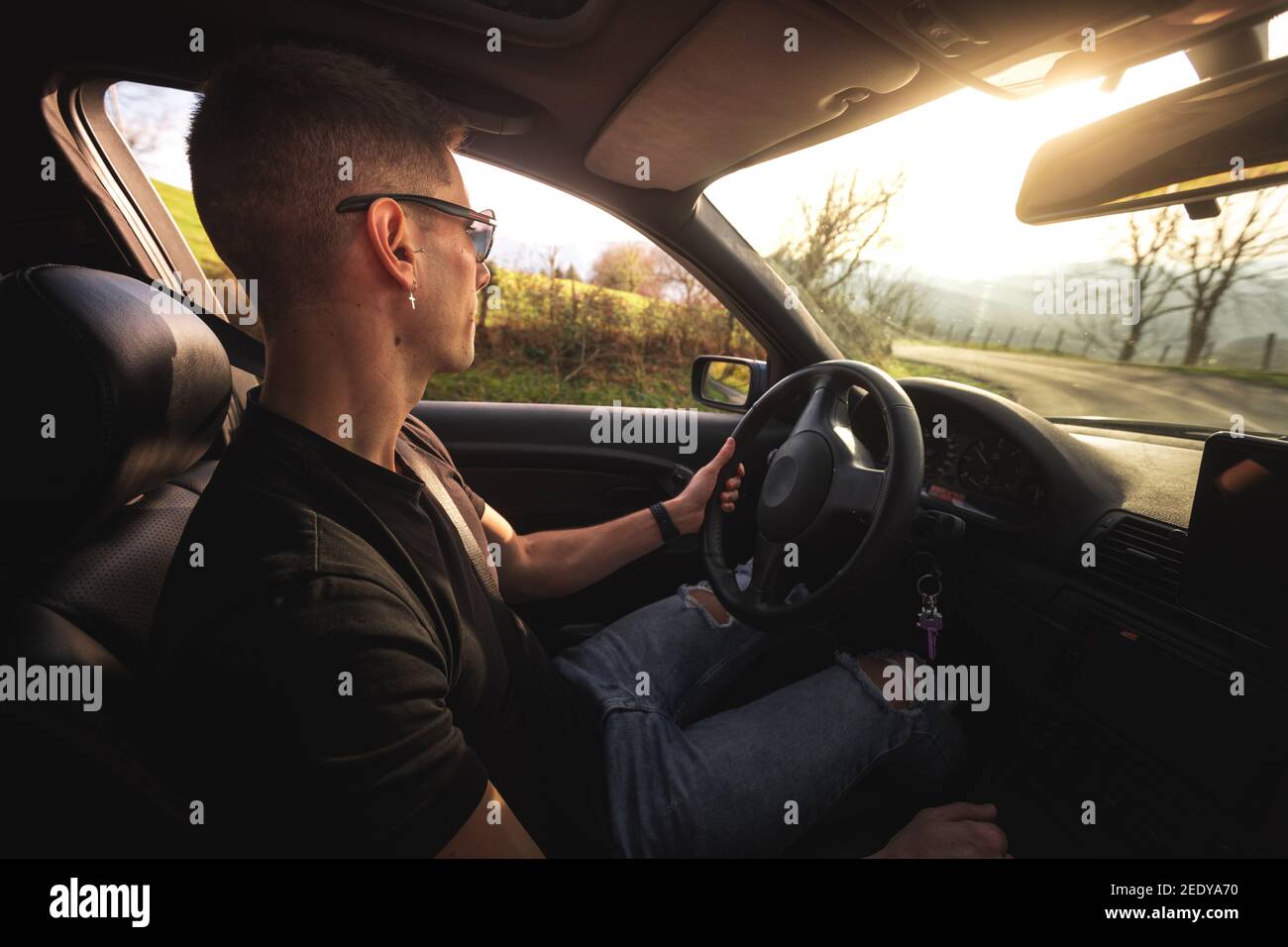 Man sitting in sports car hi-res stock photography and images - Alamy
