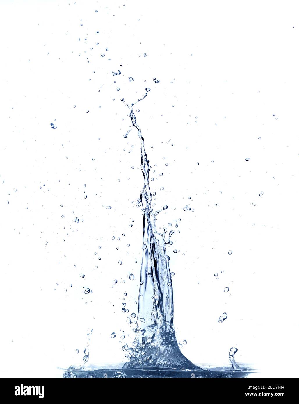 Clear water splashing. Isolated on white background. Water explosion