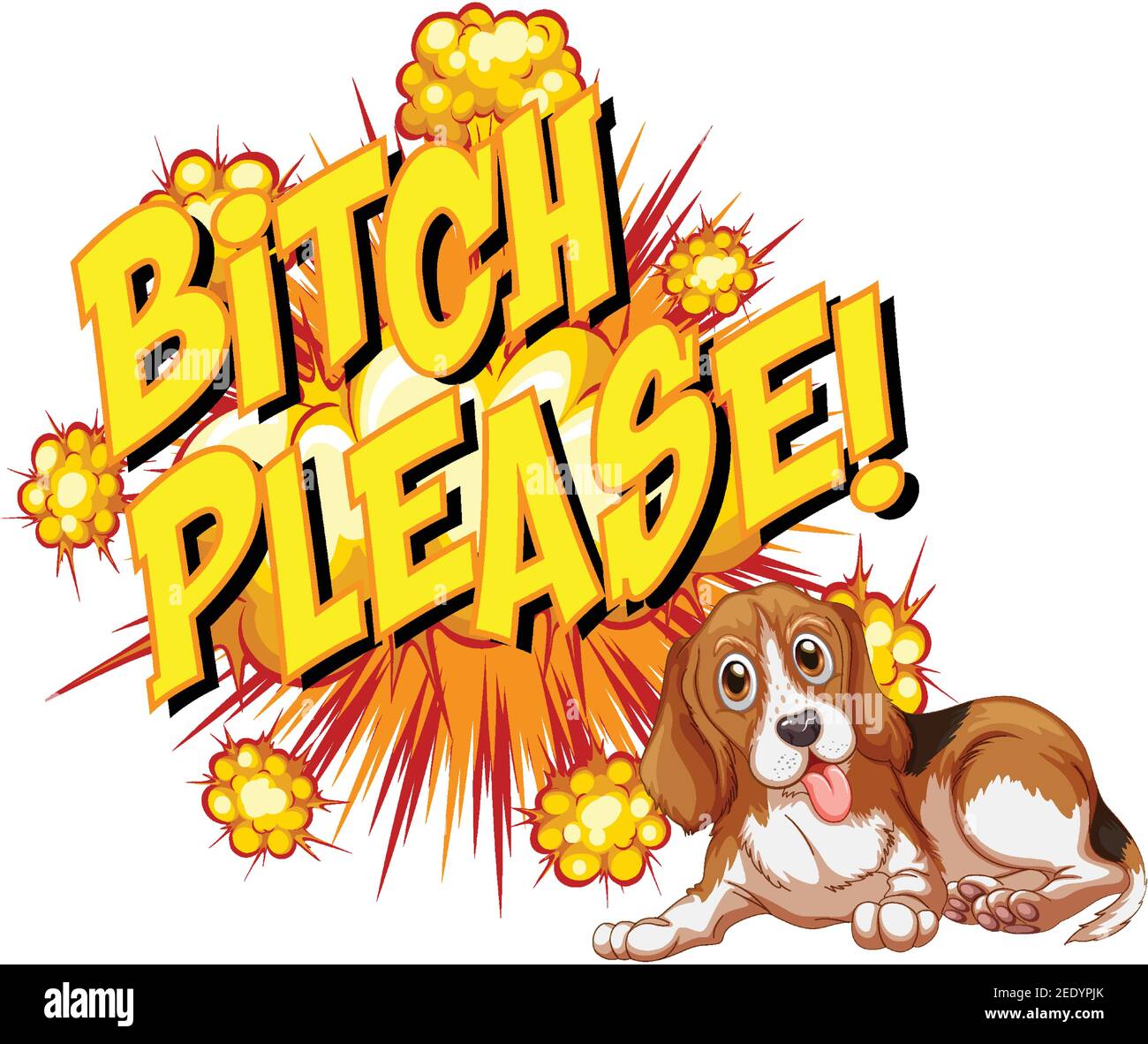Comic speech bubble with bitch please text illustration Stock Vector ...