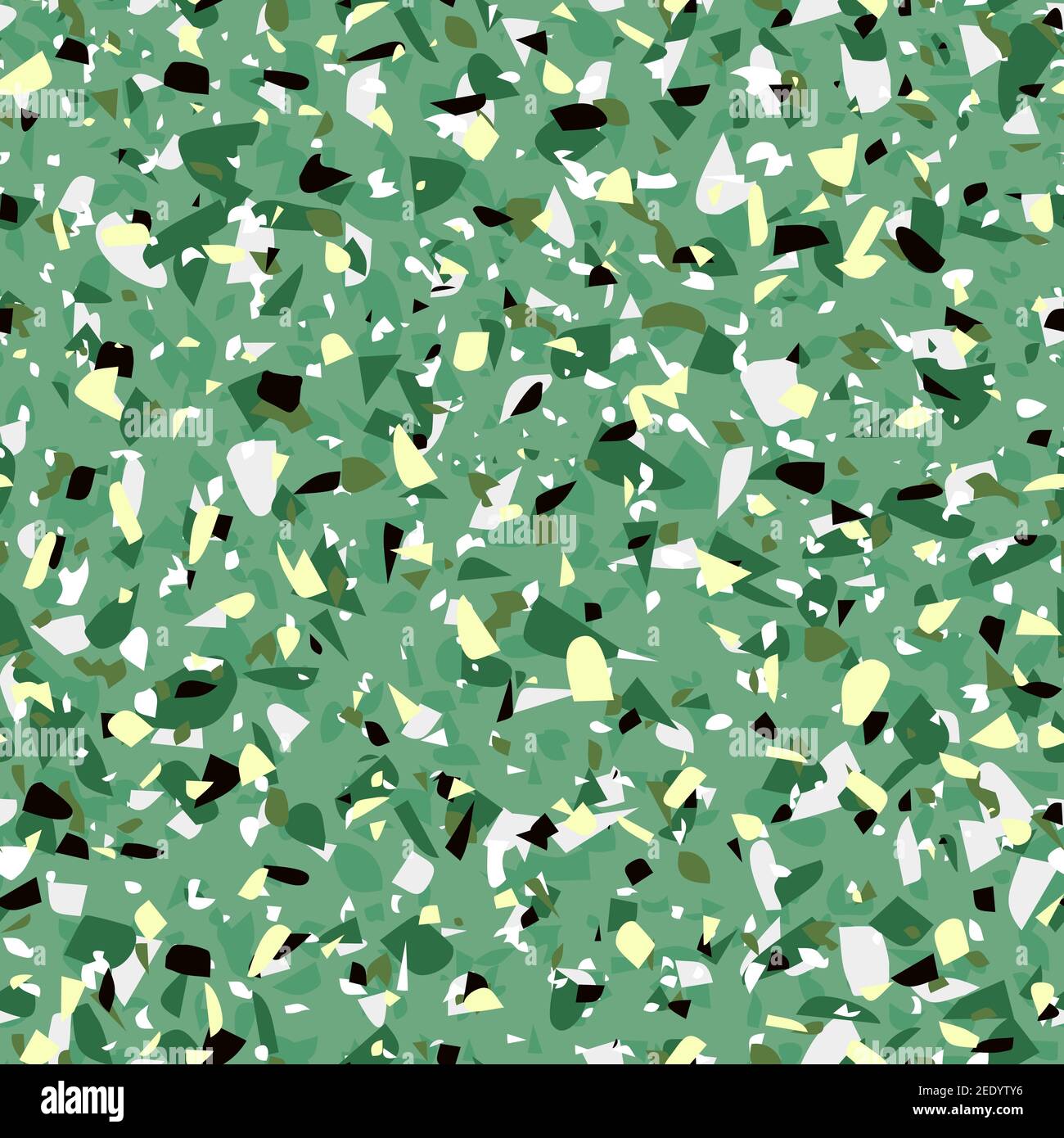 Geometric green terrazzo seamless pattern. Abstract colourful modern ...