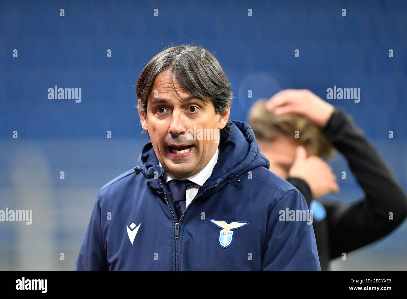 Milano, Italy. 14th Feb, 2021. Manager Simone Inzaghi of Lazio seen in the Serie A match between Inter Milan and Lazio at Giuseppe Meazza in Milano. (Photo Credit: Gonzales Photo/Alamy Live News Stock Photo