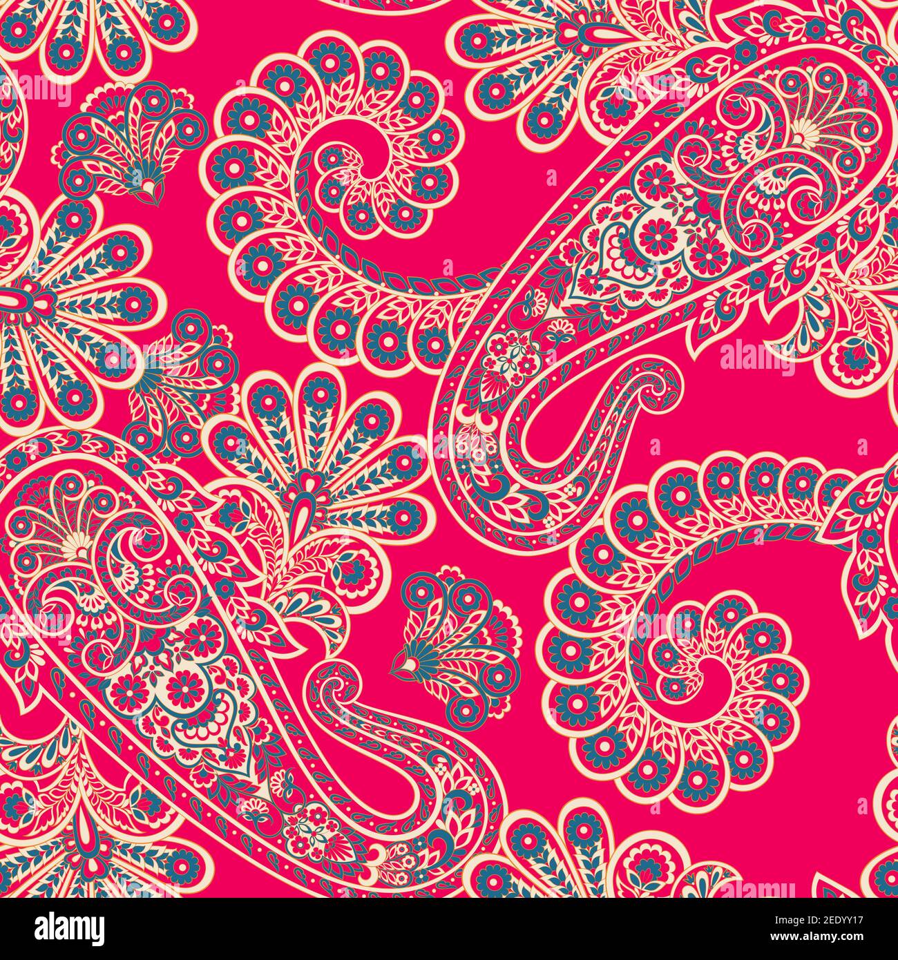 Paisley pattern, great design for any purposes. Seamless background Stock Vector