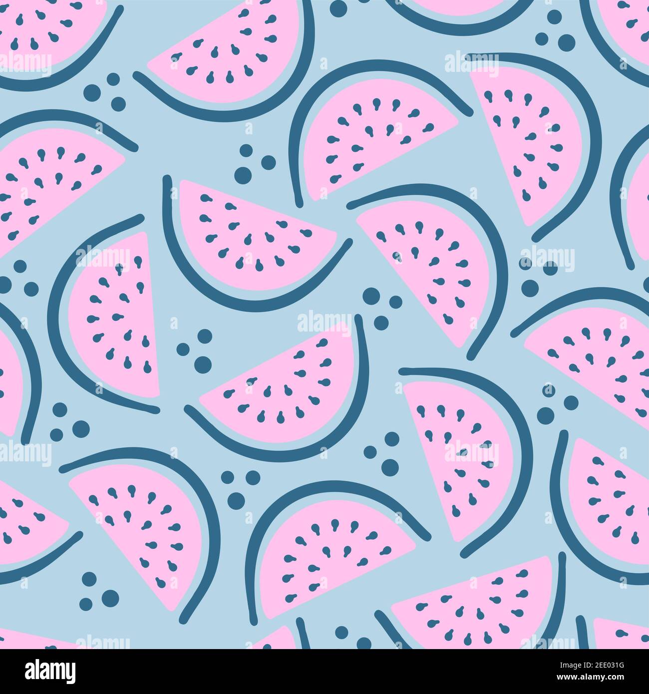 Cute watermelon pattern background - funny vector drawing seamless ...
