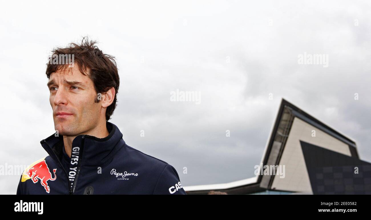 Formula One - F1 - Official launch of The Silverstone Wing  - The Silverstone Wing, Silverstone Circuit, Northamptonshire, NN12 8TN  - 17/5/11  Red Bull's Mark Webber  Mandatory Credit: Action Images / Peter Cziborra  Livepic Stock Photo
